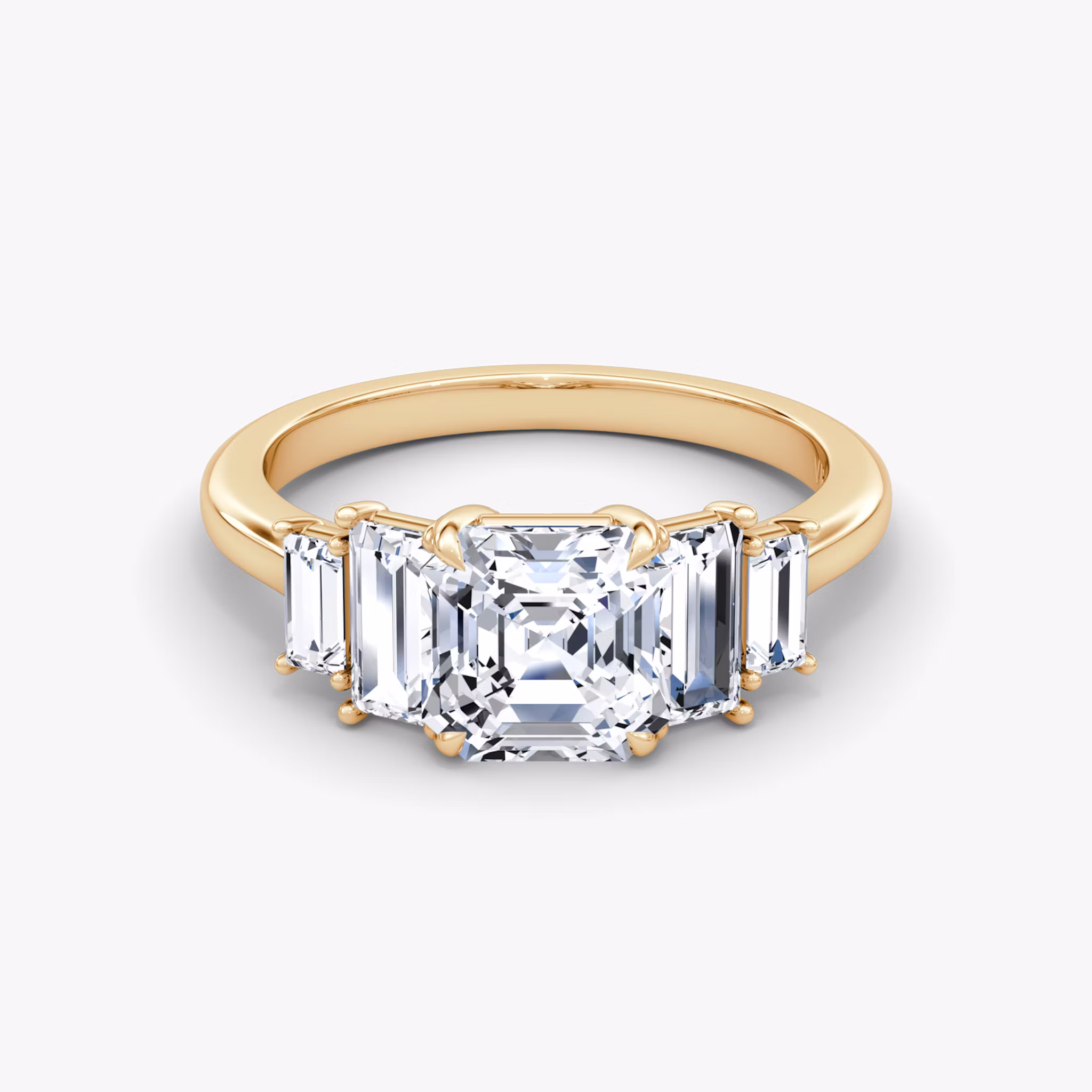The Five Stone Heirloom Asscher | Rose Gold