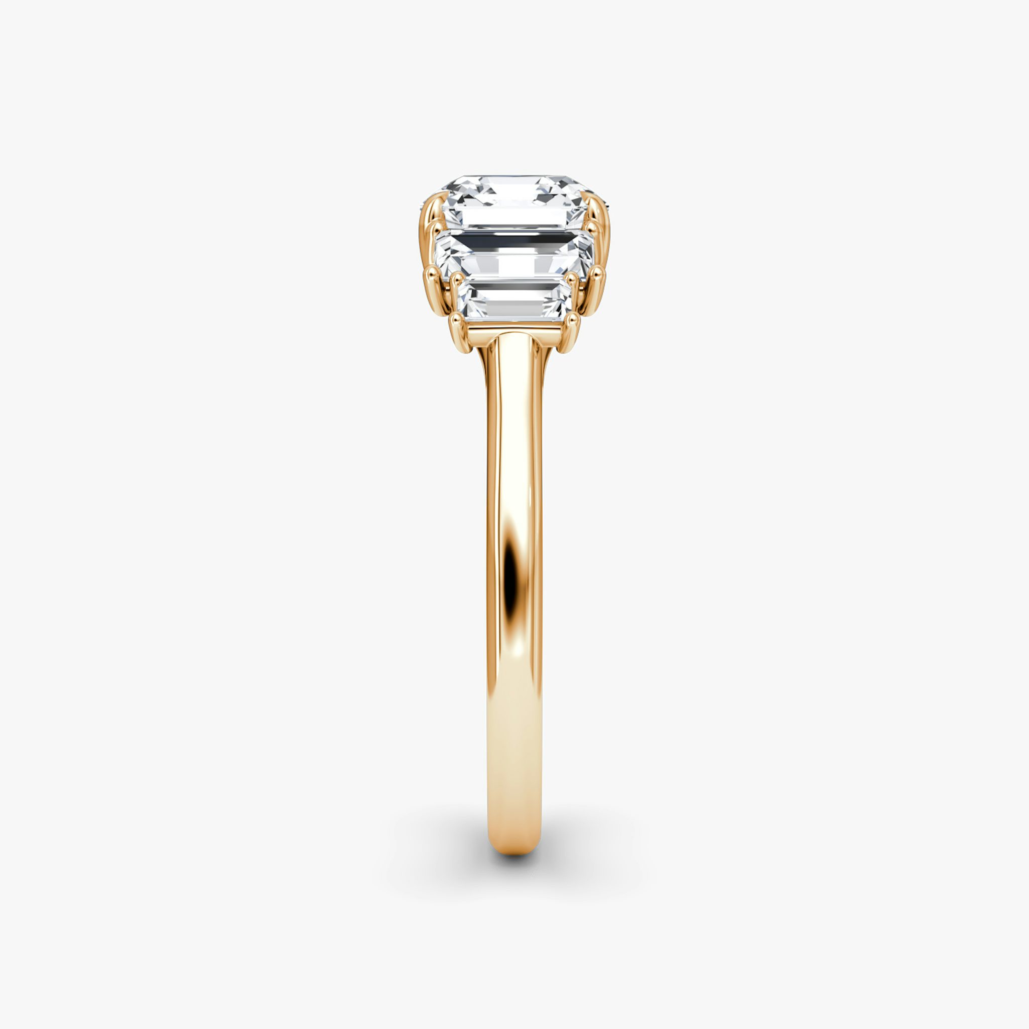The Five Stone Heirloom | Asscher | 14k | Rose Gold | bandAccent: Plain | diamondOrientation: vertical | caratWeight: other