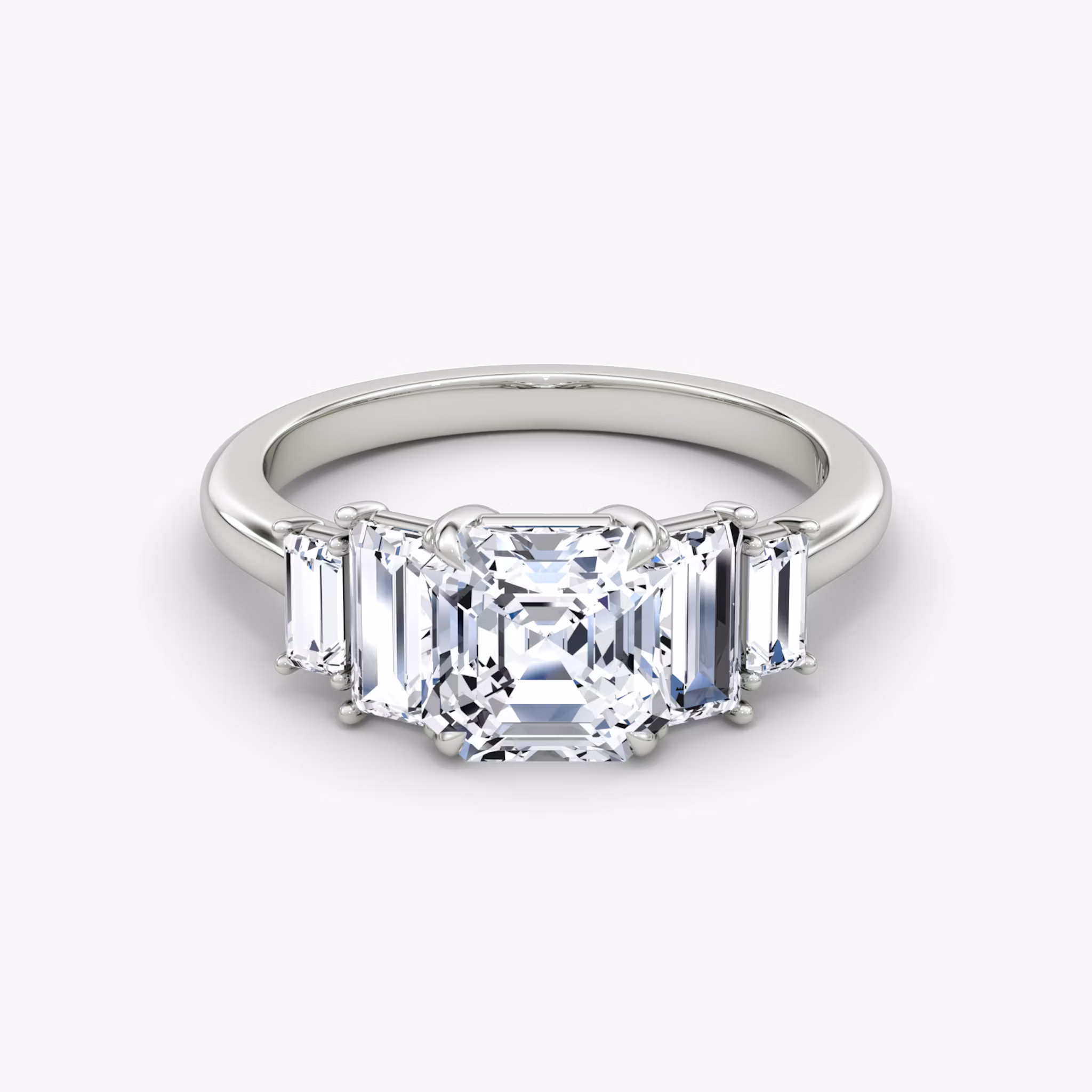 The Five Stone Heirloom Asscher | White Gold