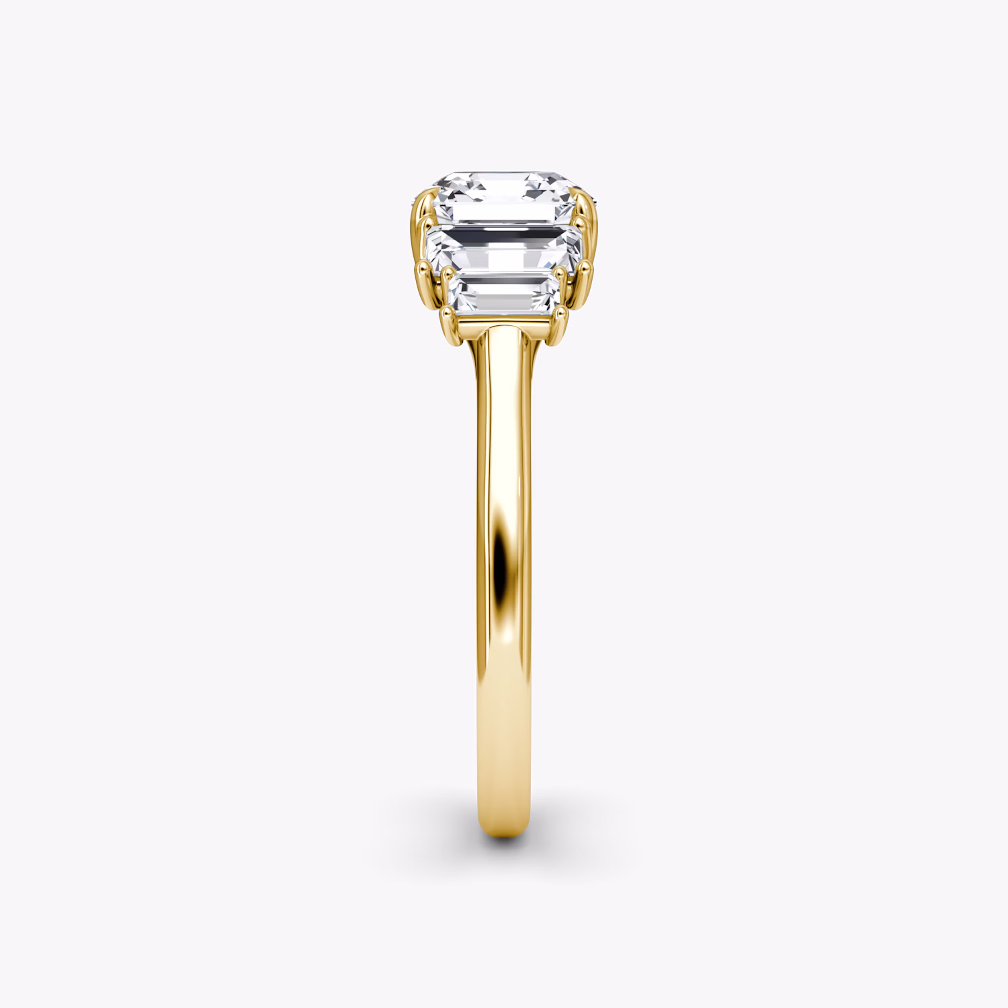 The Five Stone Heirloom | Asscher | 18k | Yellow Gold | bandAccent: Plain | diamondOrientation: vertical | caratWeight: other