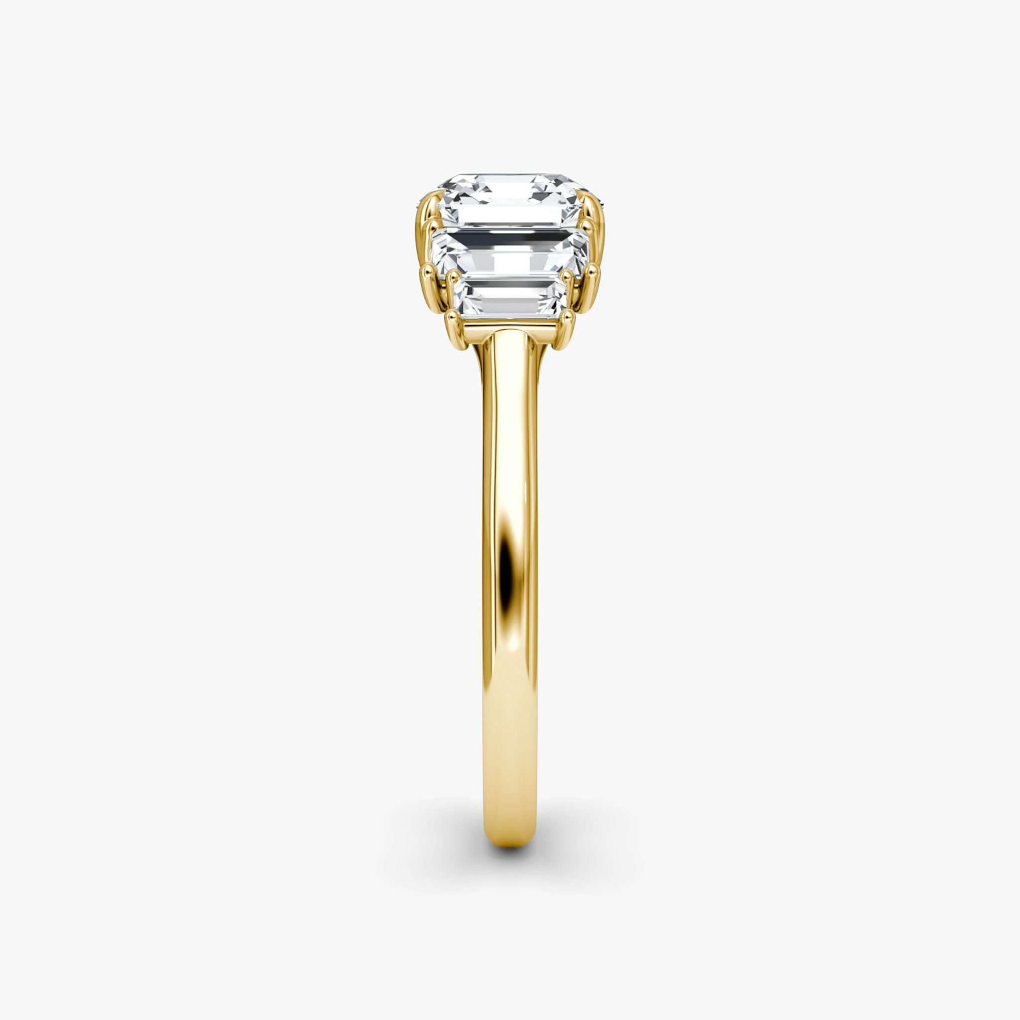 The Five Stone Heirloom | Asscher | 18k | Yellow Gold | bandAccent: Plain | diamondOrientation: vertical | caratWeight: other