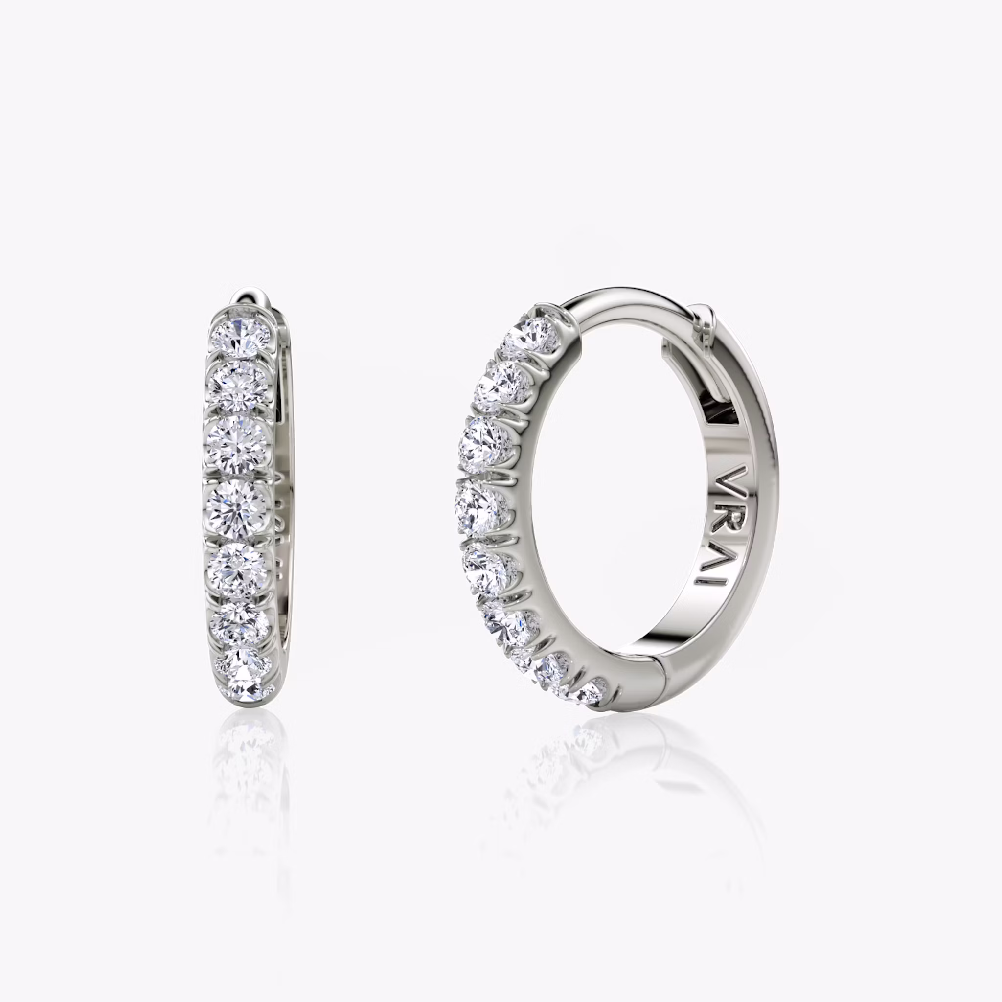Pavé Hoops Round Brilliant | White Gold