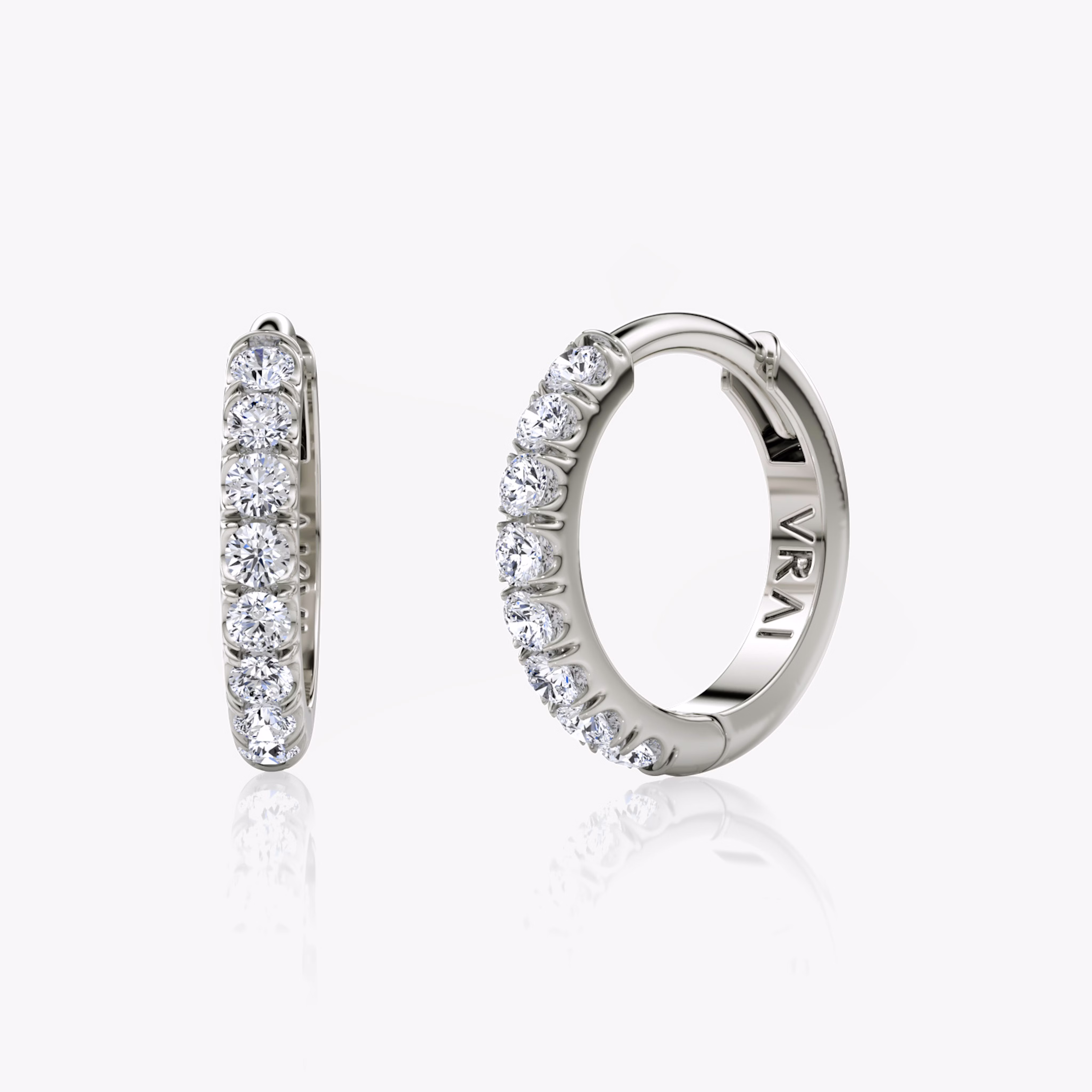 Pave Huggie Pendientes de Aro