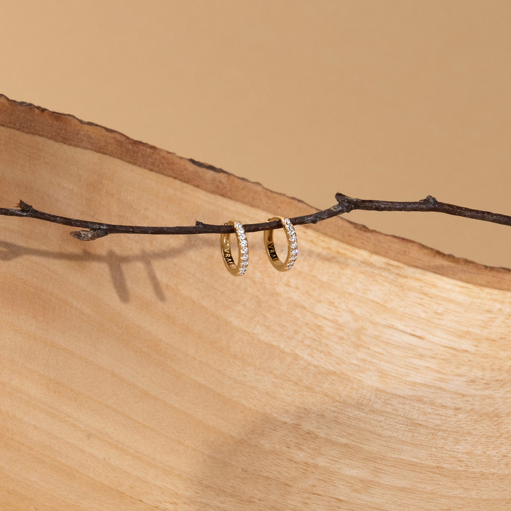 Pavé Hoops | Round Brilliant | 14k | White Gold | earringSize: 12mm