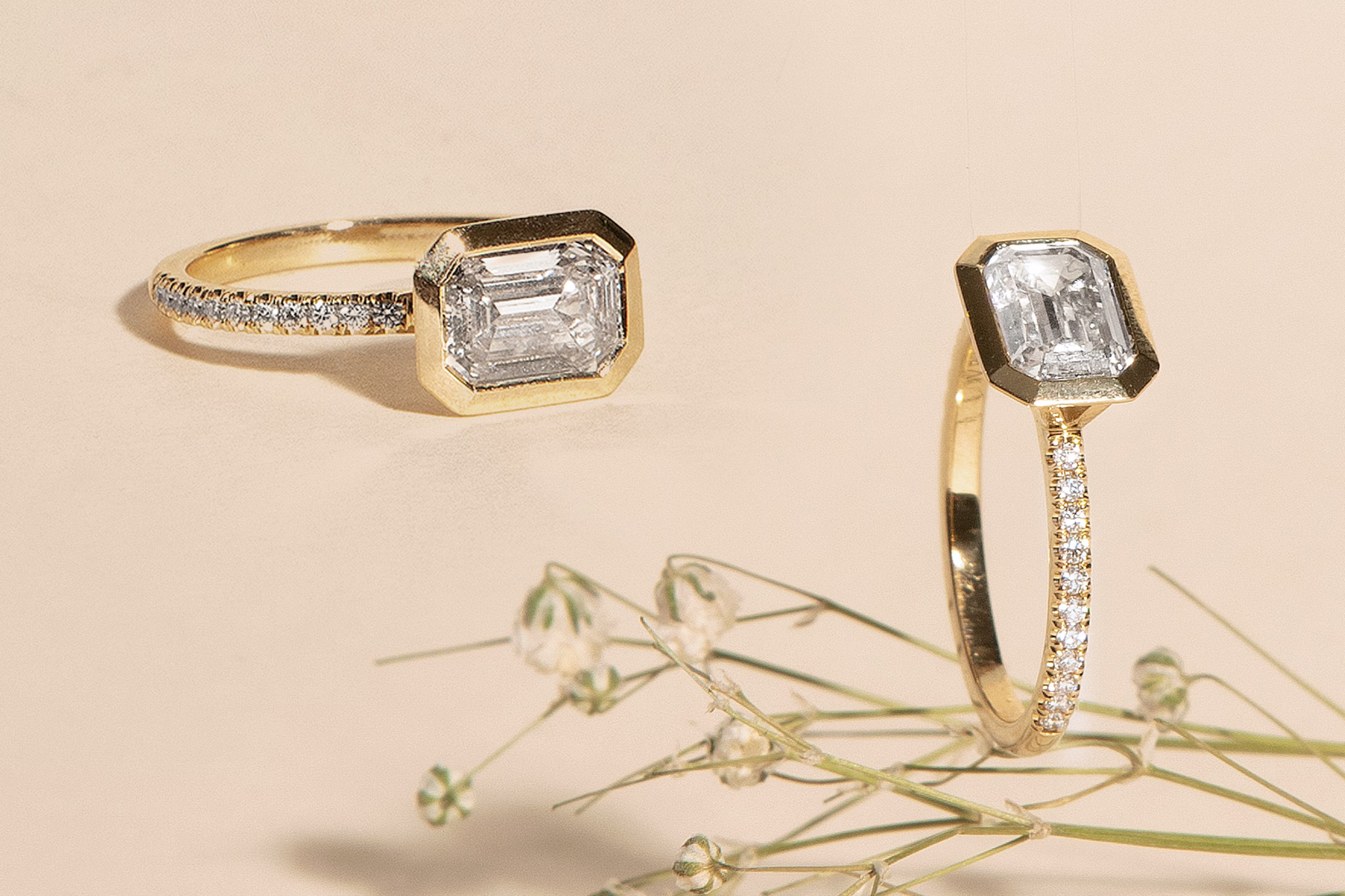 square cut engagement rings