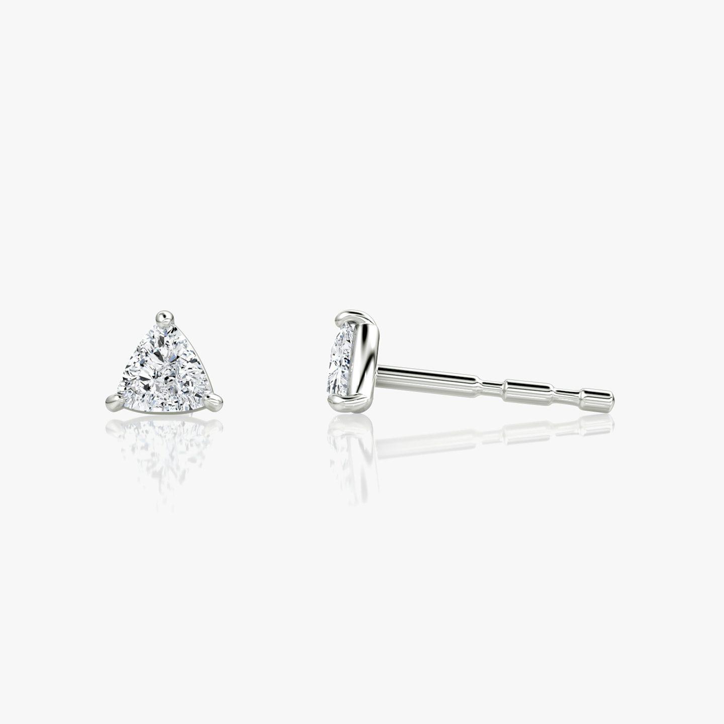 Petite Solitaire Stud | Trillion | 14k | White Gold
