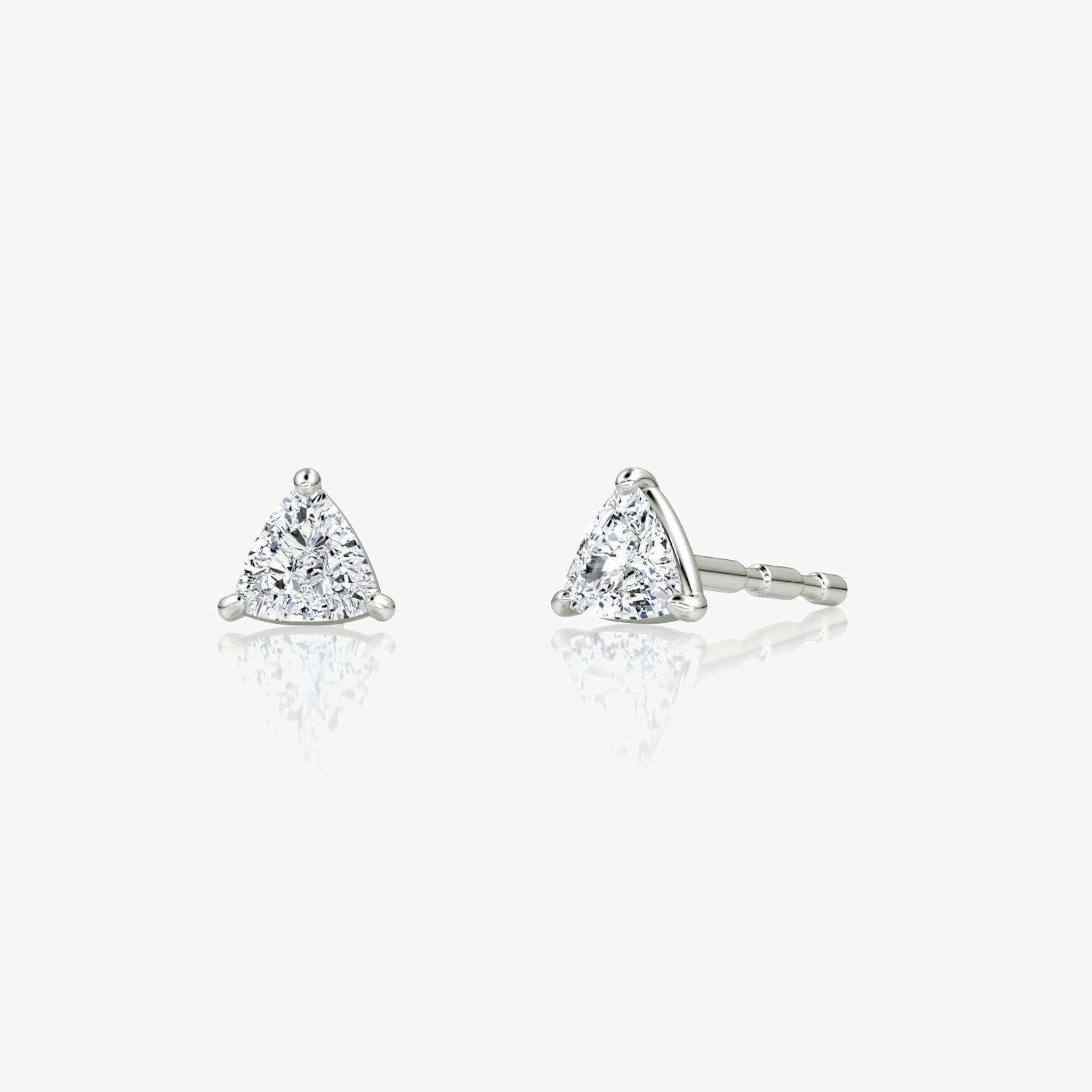 Petite Solitaire Stud | Trillion | 14k | White Gold