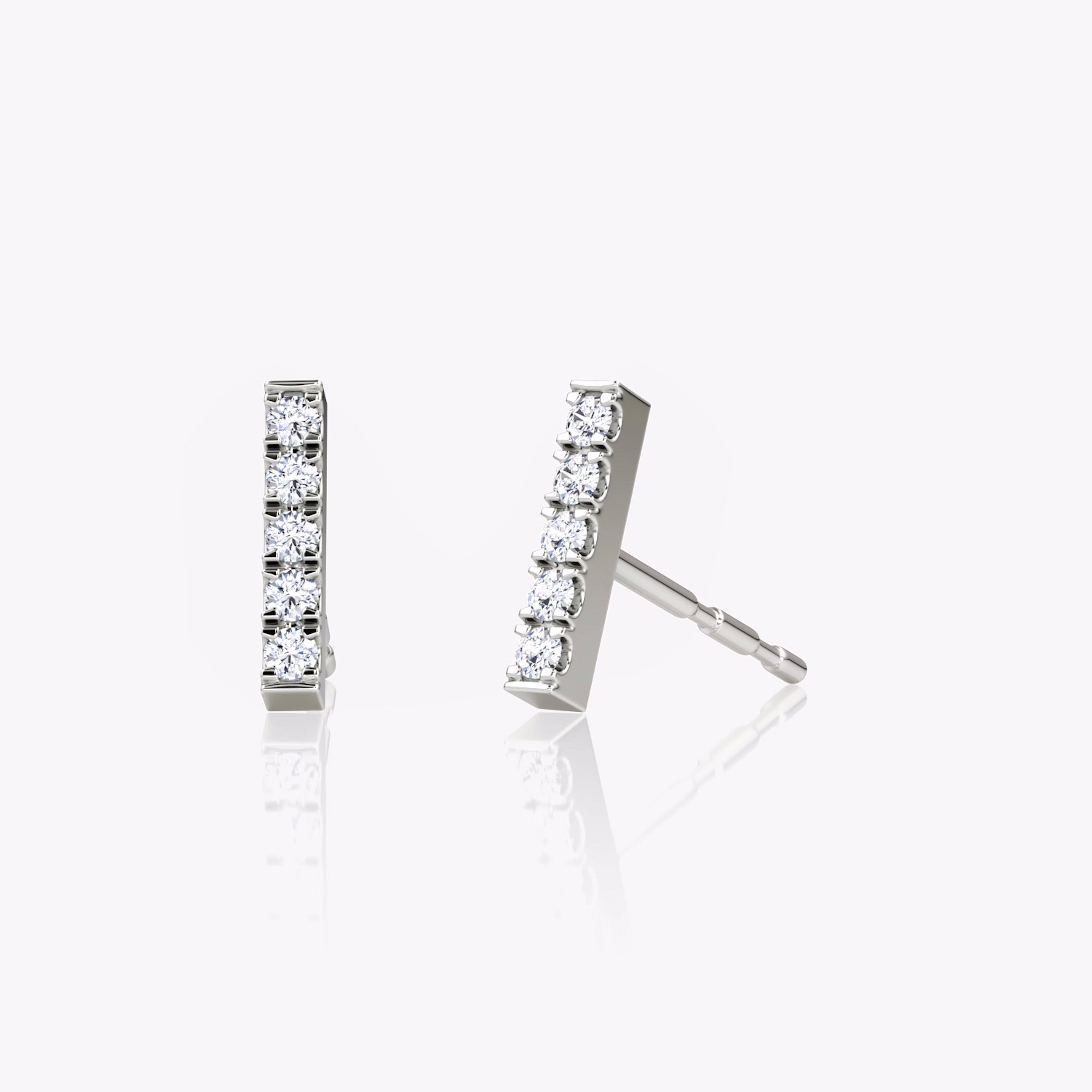 Petite Pavé Bar Studs