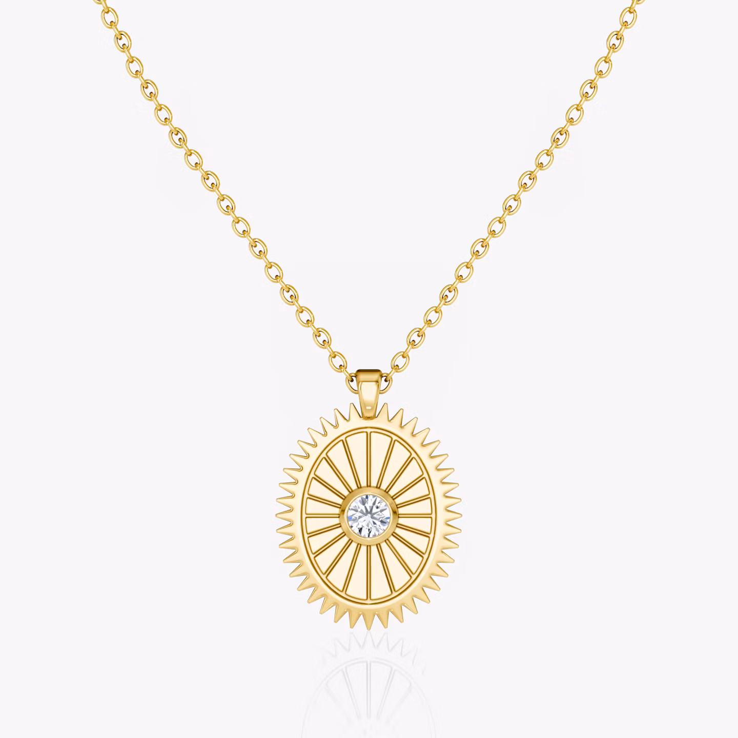 Inner Light Medallion Round Brilliant | Yellow Gold