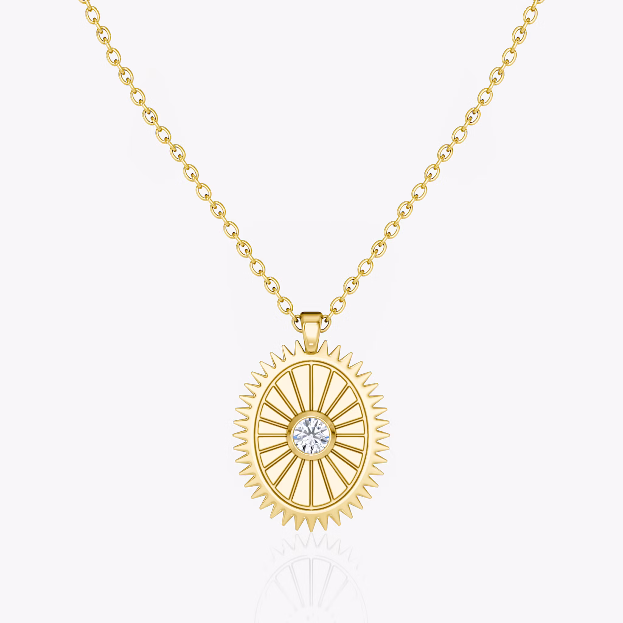 Inner Light Medallion Round Brilliant | Yellow Gold