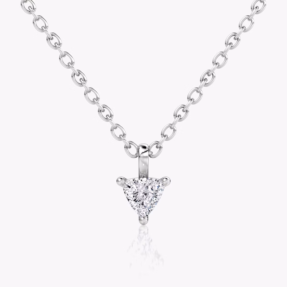 Trillion diamond pendant necklace
