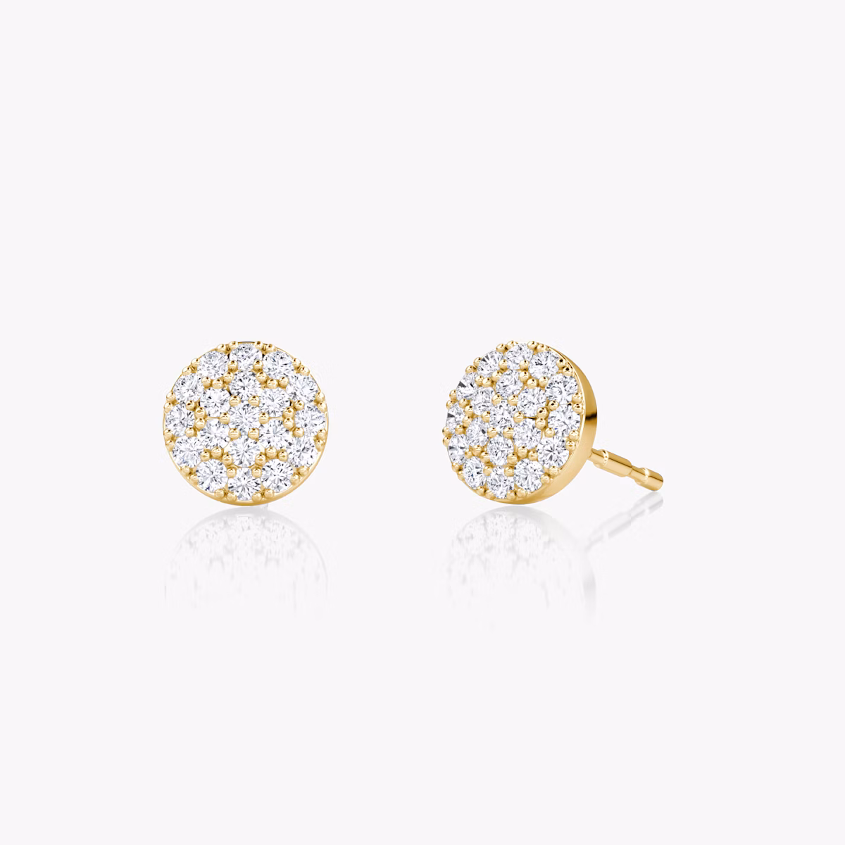 Pavé Ohrstecker | 14k | Gelbgold | paveCluster: pave-round