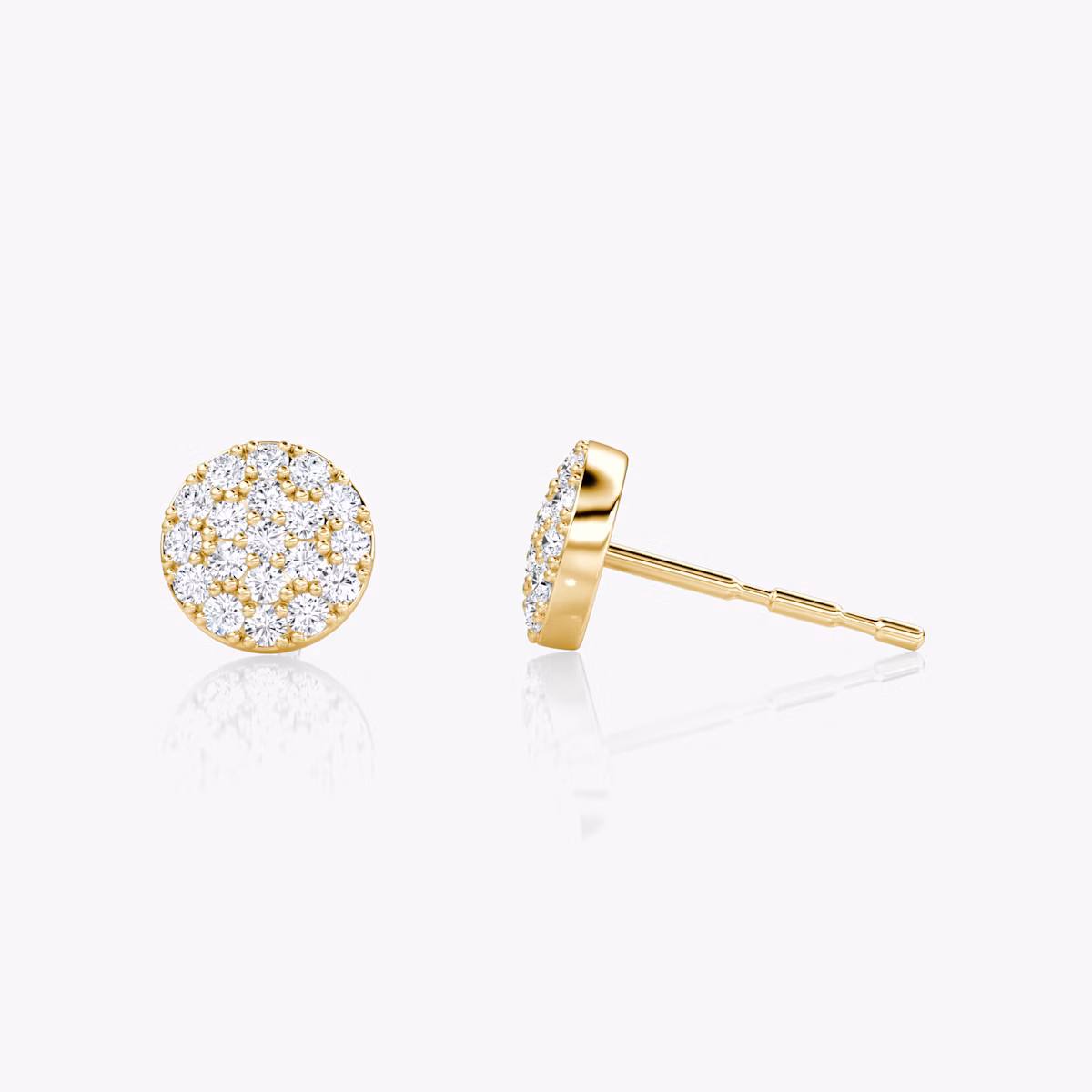 Pavé Ohrstecker | 14k | Gelbgold | paveCluster: pave-round