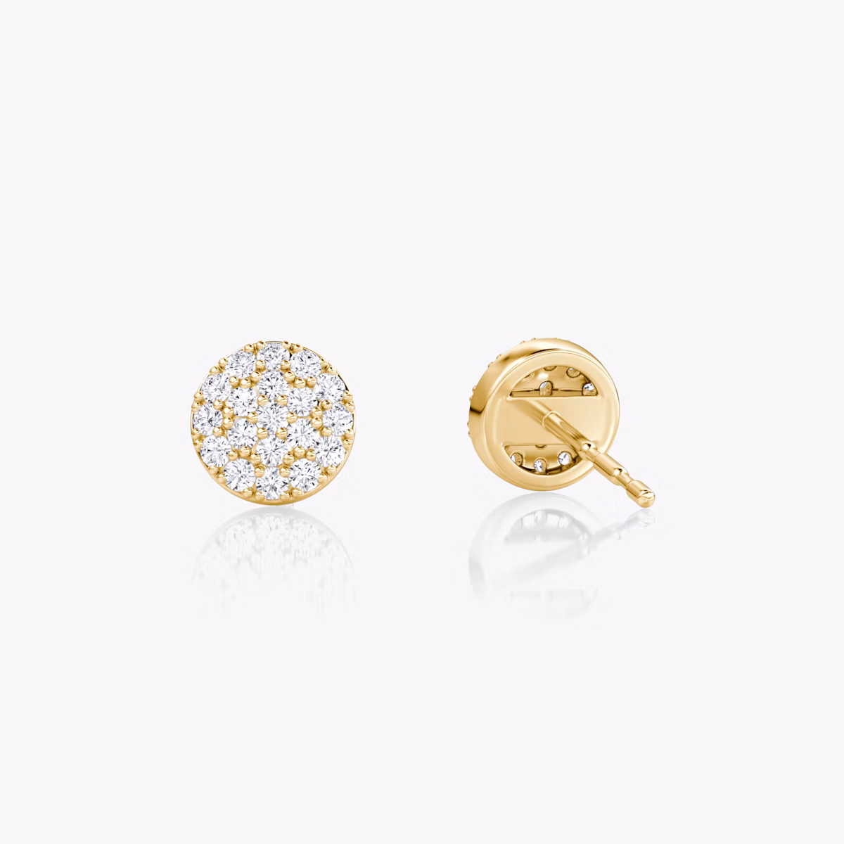 Pavé Ohrstecker | 14k | Gelbgold | paveCluster: pave-round