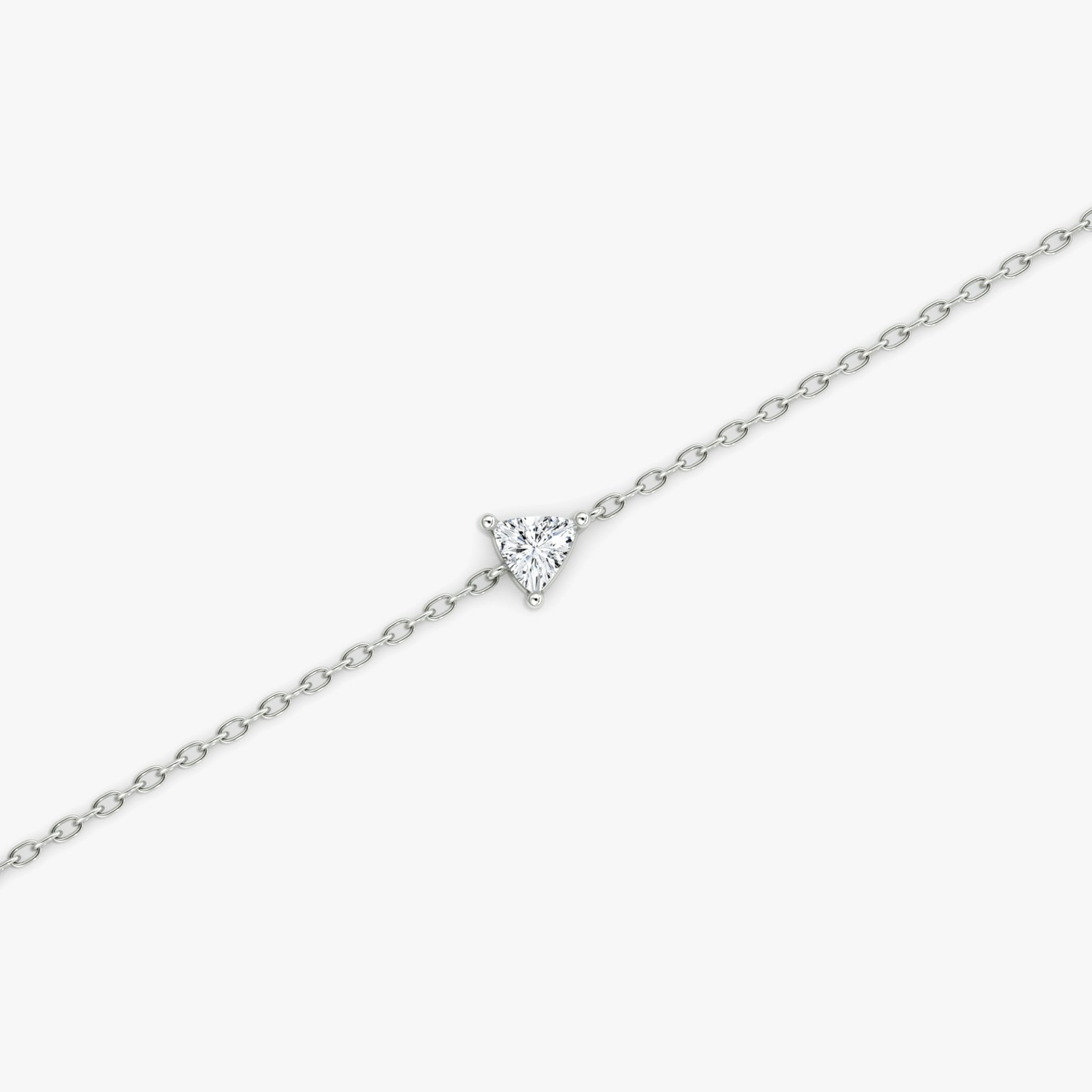 Pulsera Petite Solitaire | Trillón | 14k | Oro blanco | chainLength: 6.5-7