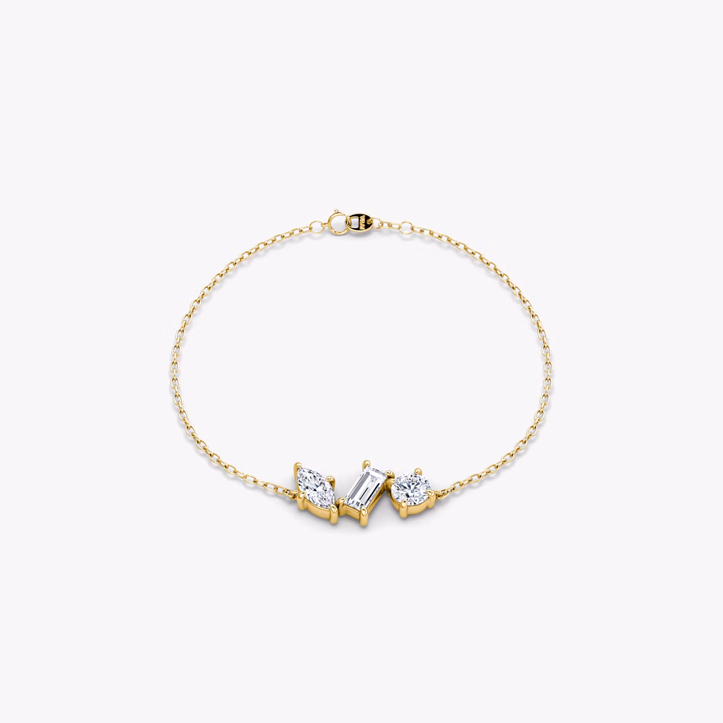 Orion Bracelet Round Brilliant, Baguette and Marquise | Yellow Gold