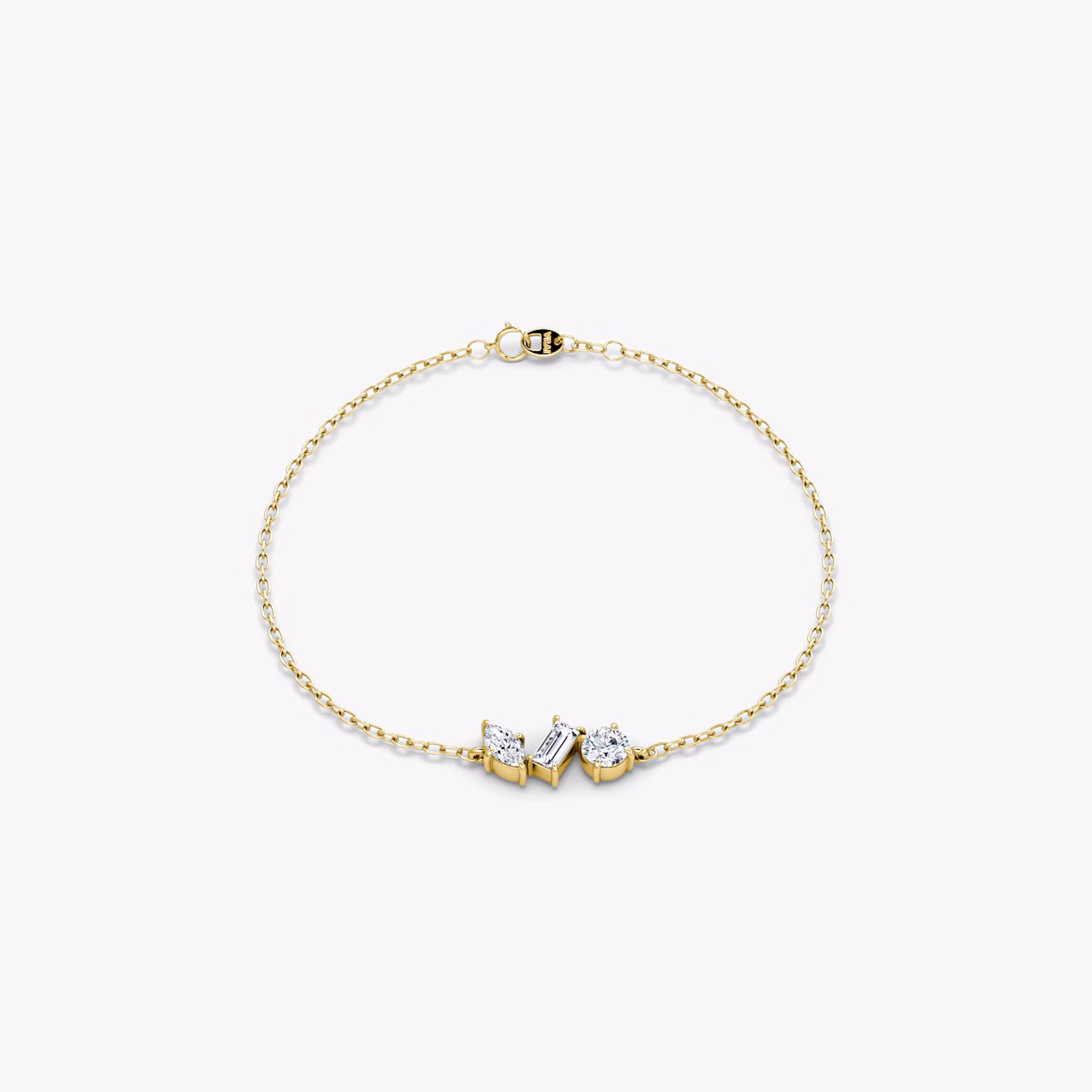 Orion Bracelet Round Brilliant, Baguette and Marquise | Yellow Gold