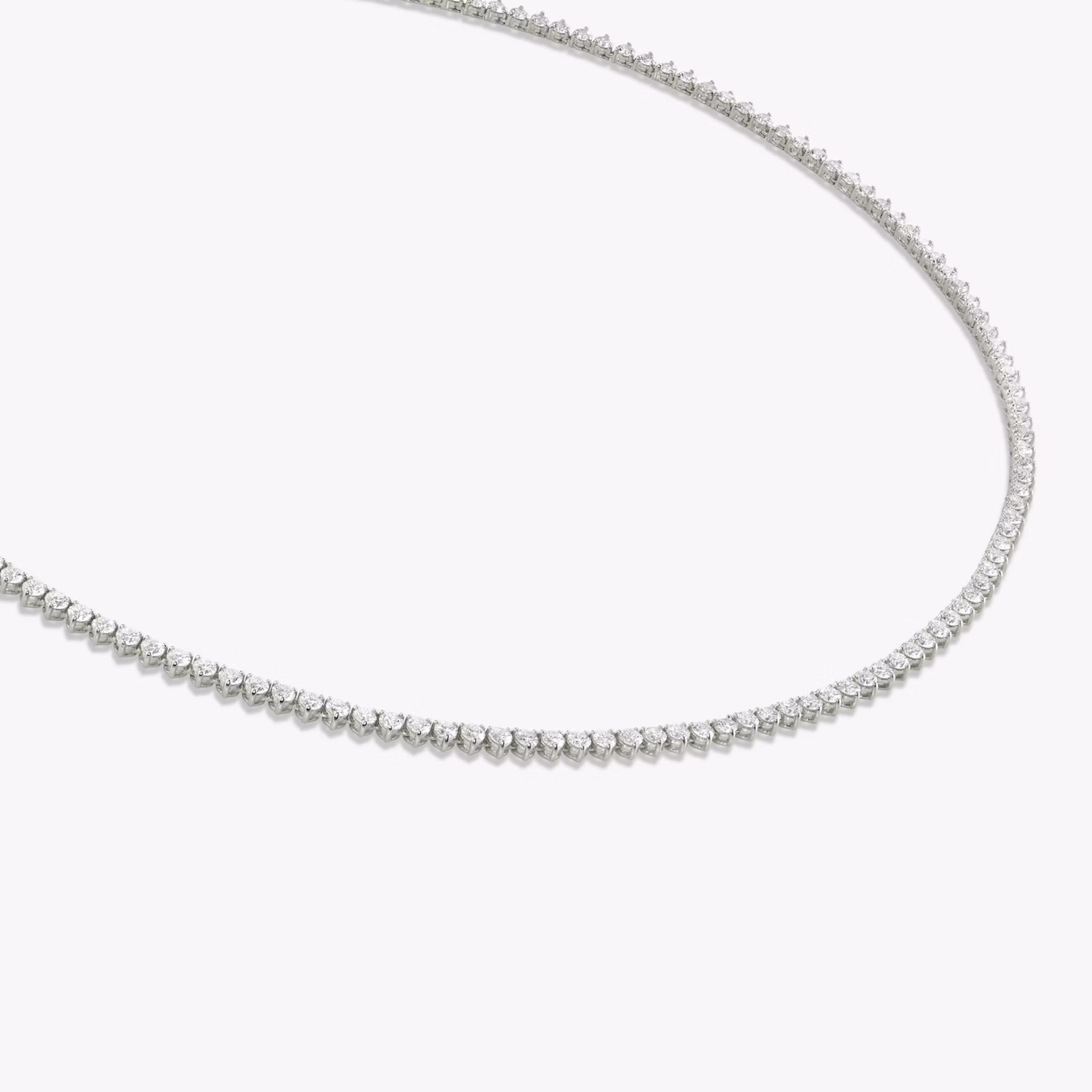 Tennis Necklace Round Brilliant | White Gold