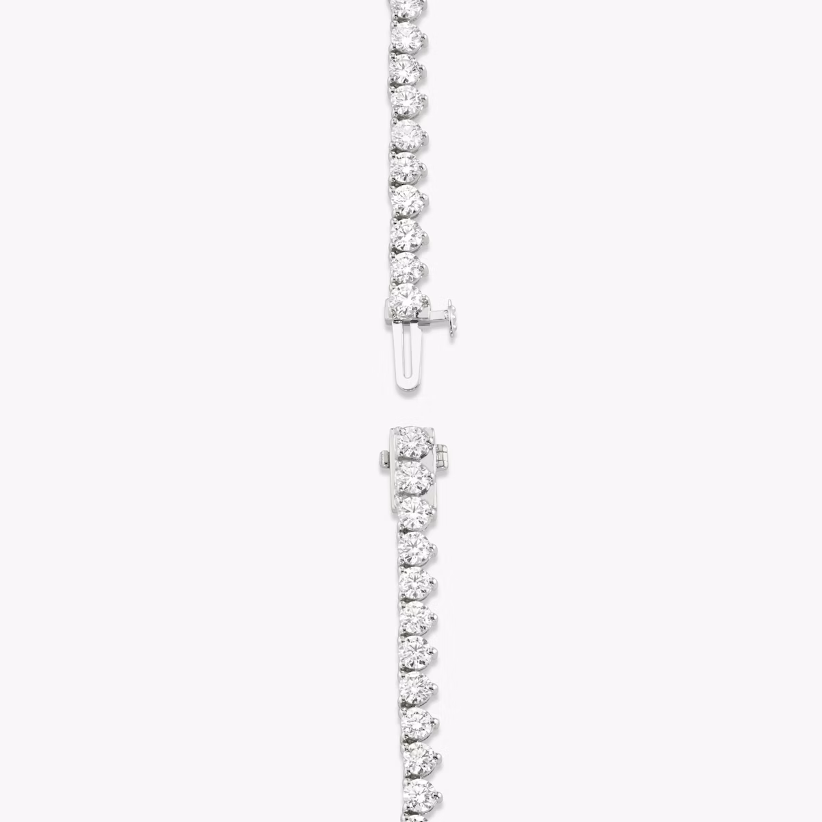 Tennis Necklace | Round Brilliant | 14k | White Gold | diamondSize: medium | chainLength: 15