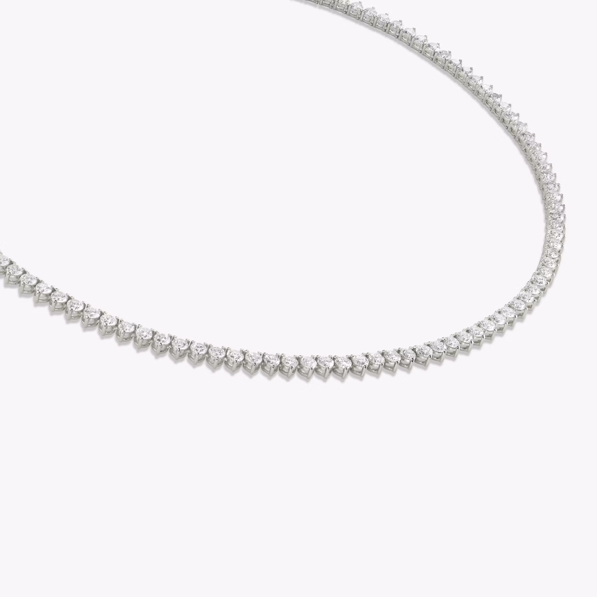 Tennis Necklace Round Brilliant | White Gold