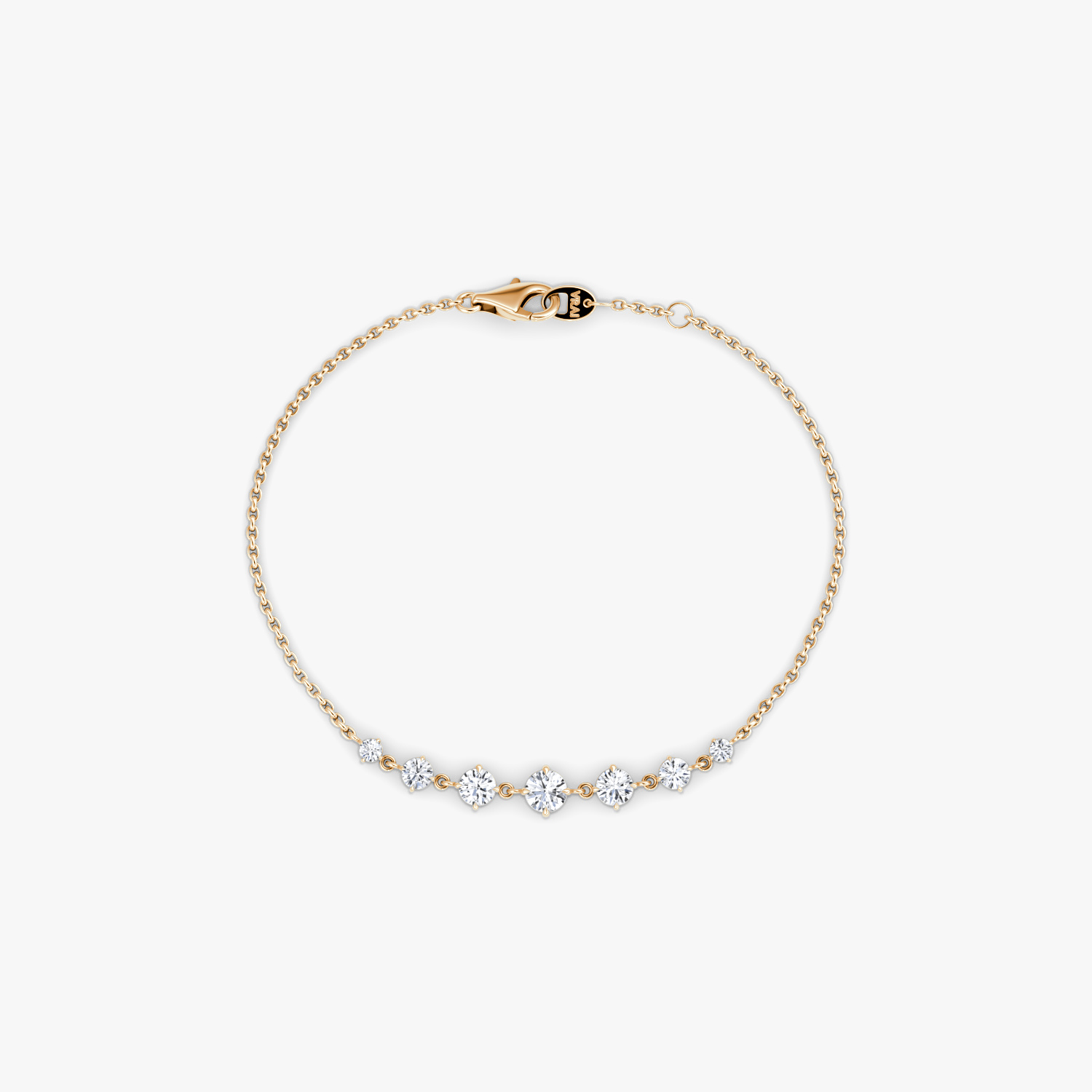 4. Yellow Gold Linked Tennis Bracelet