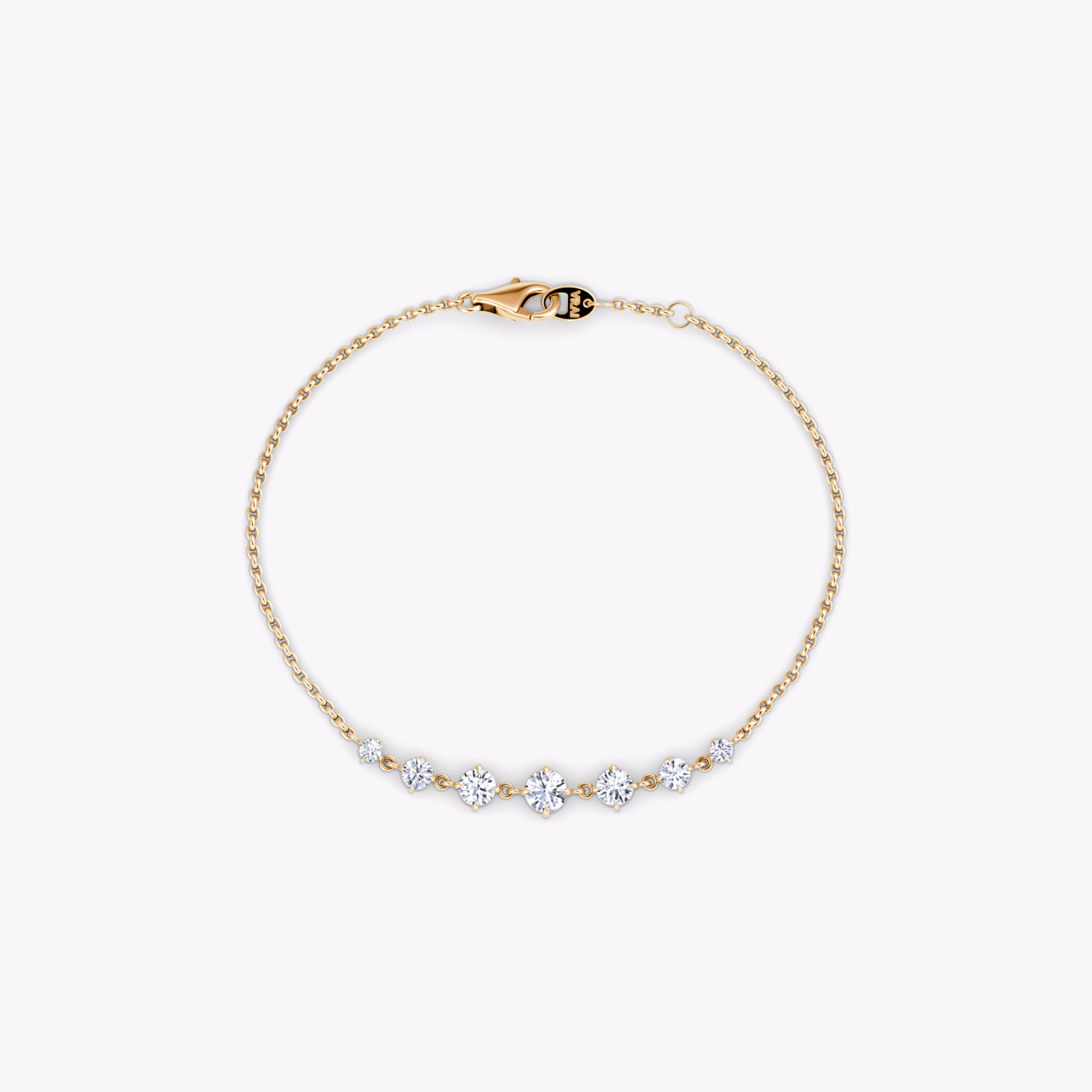 4. Yellow Gold Linked Tennis Bracelet
