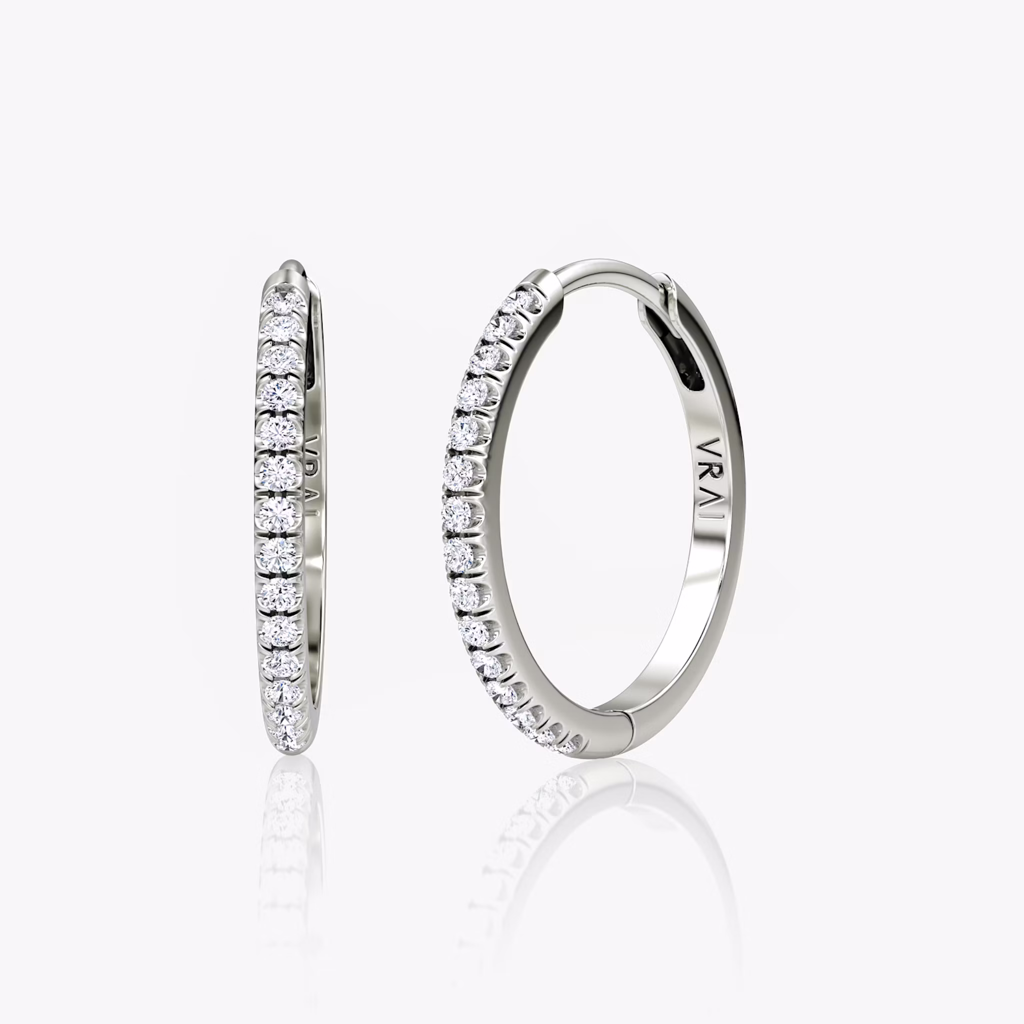 Pavé Hoops Round Brilliant | White Gold