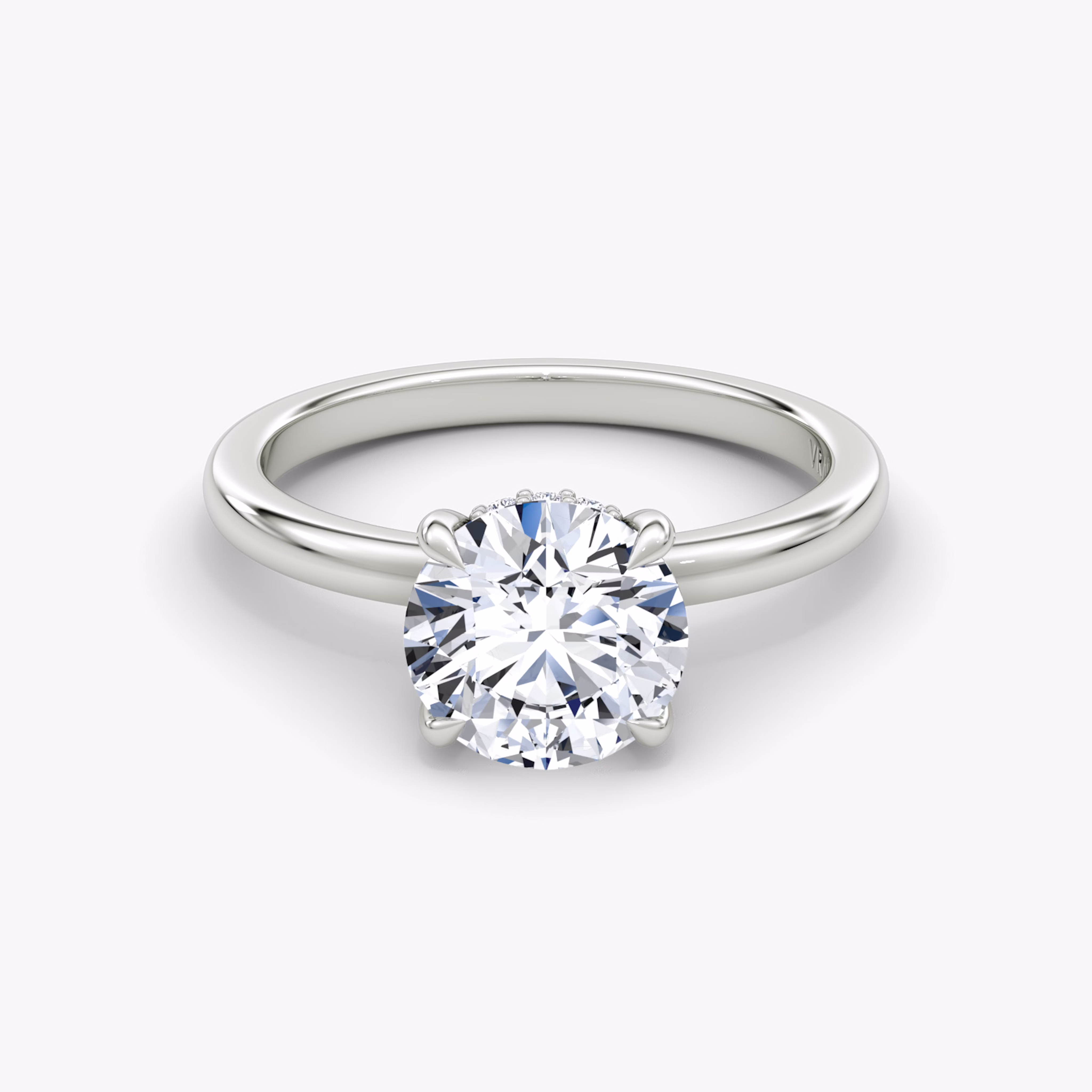 Round Floating Solitaire Ring