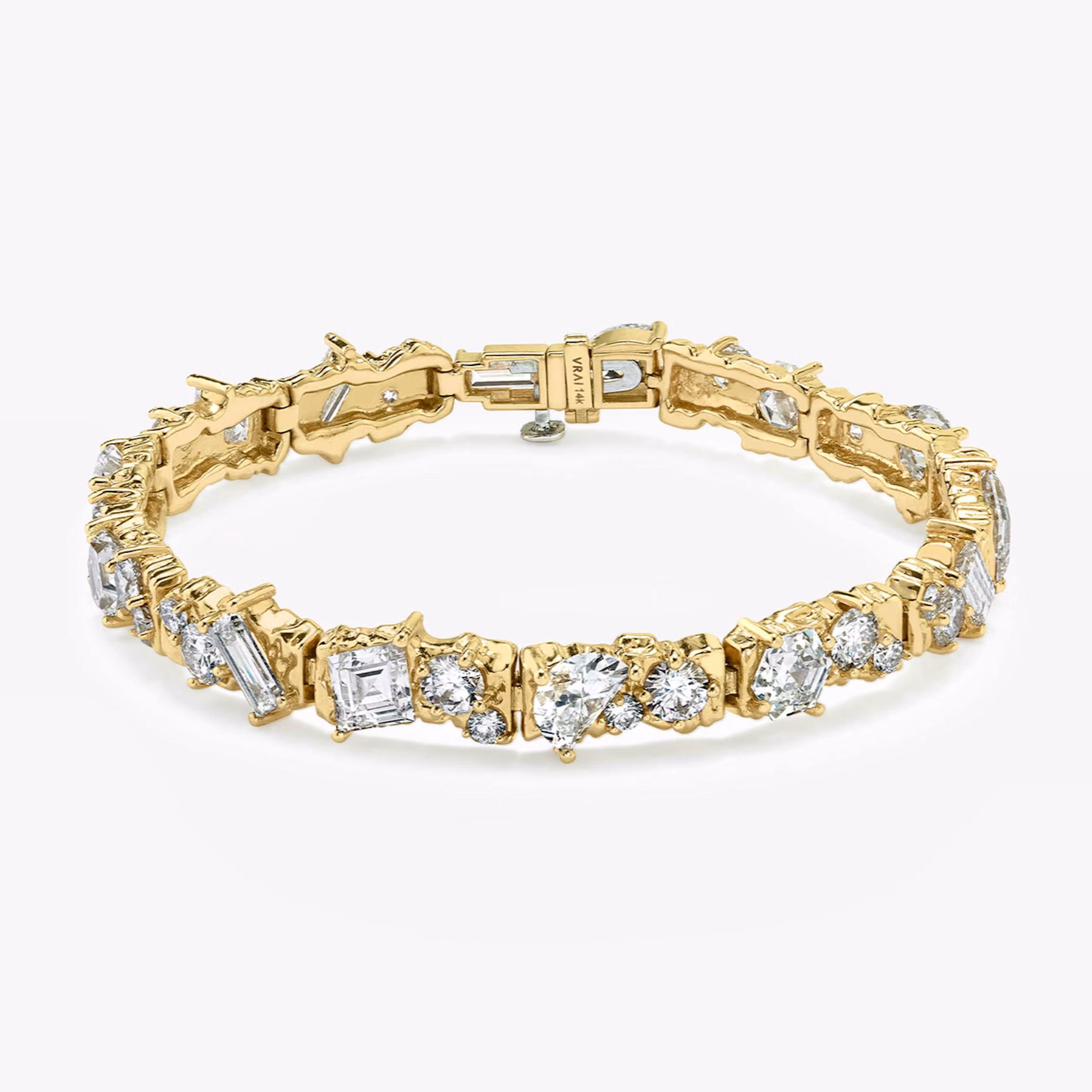 unity bracelet bridal jewelry, unisex bridal jewelry, lab-grown diamonds, yellow gold