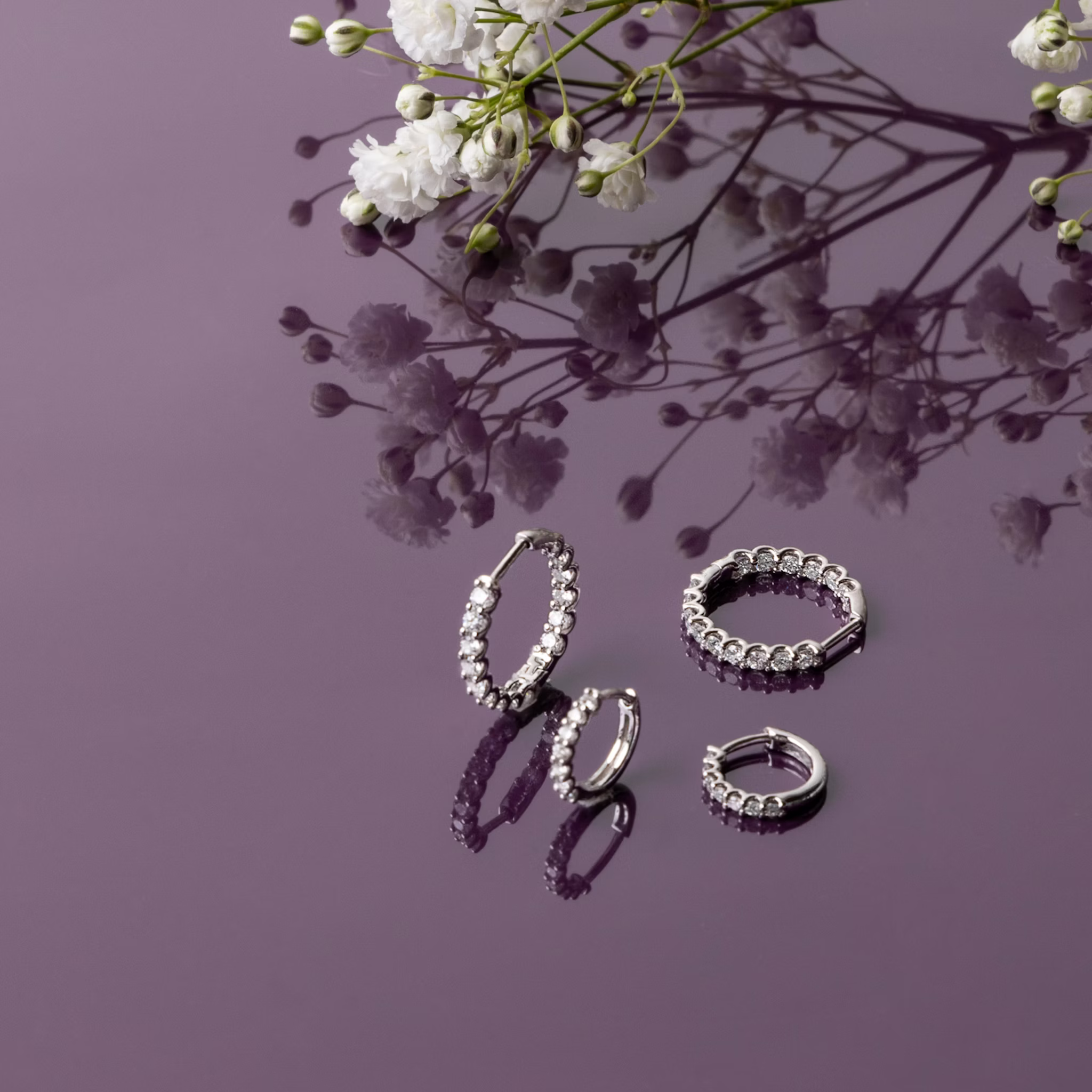 Eternity Hoop | Round Brilliant | 14k | Yellow Gold | caratWeight: 0.75ct | eternityStyle: full | earringSize: 18mm