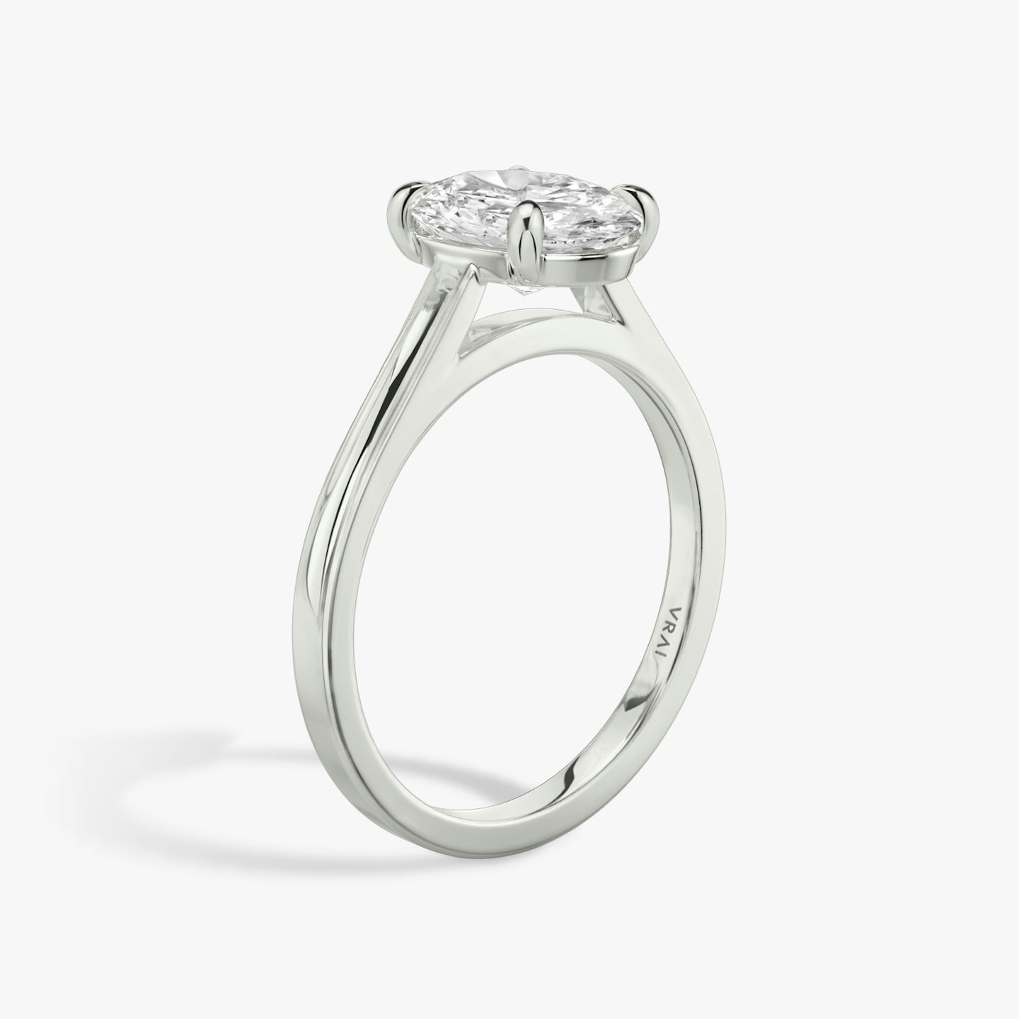 The Cathedral | Oval | Platinum | bandAccent: Plain | diamondOrientation: vertical | caratWeight: other