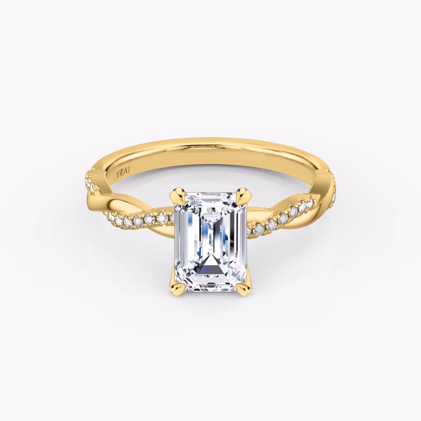 The Twisted Classic Emerald | Yellow Gold
