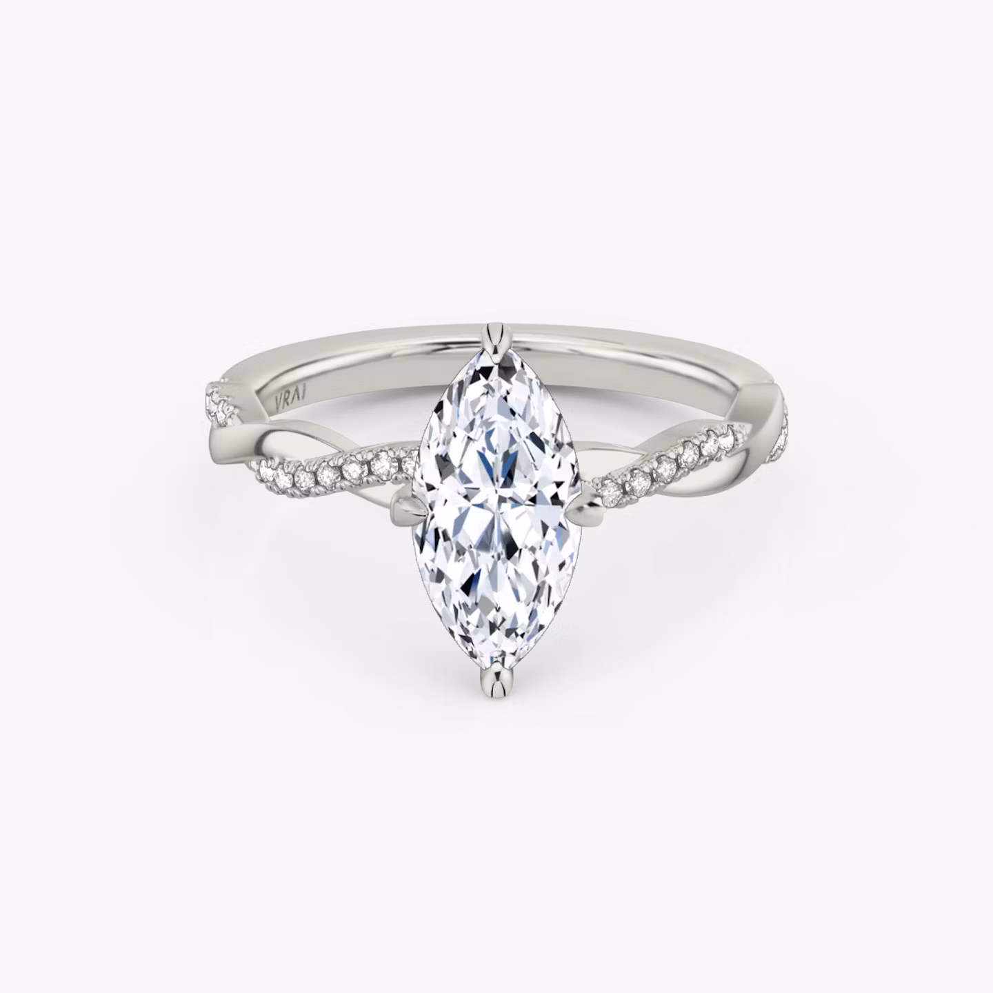 The Twisted Classic Marquise | White Gold