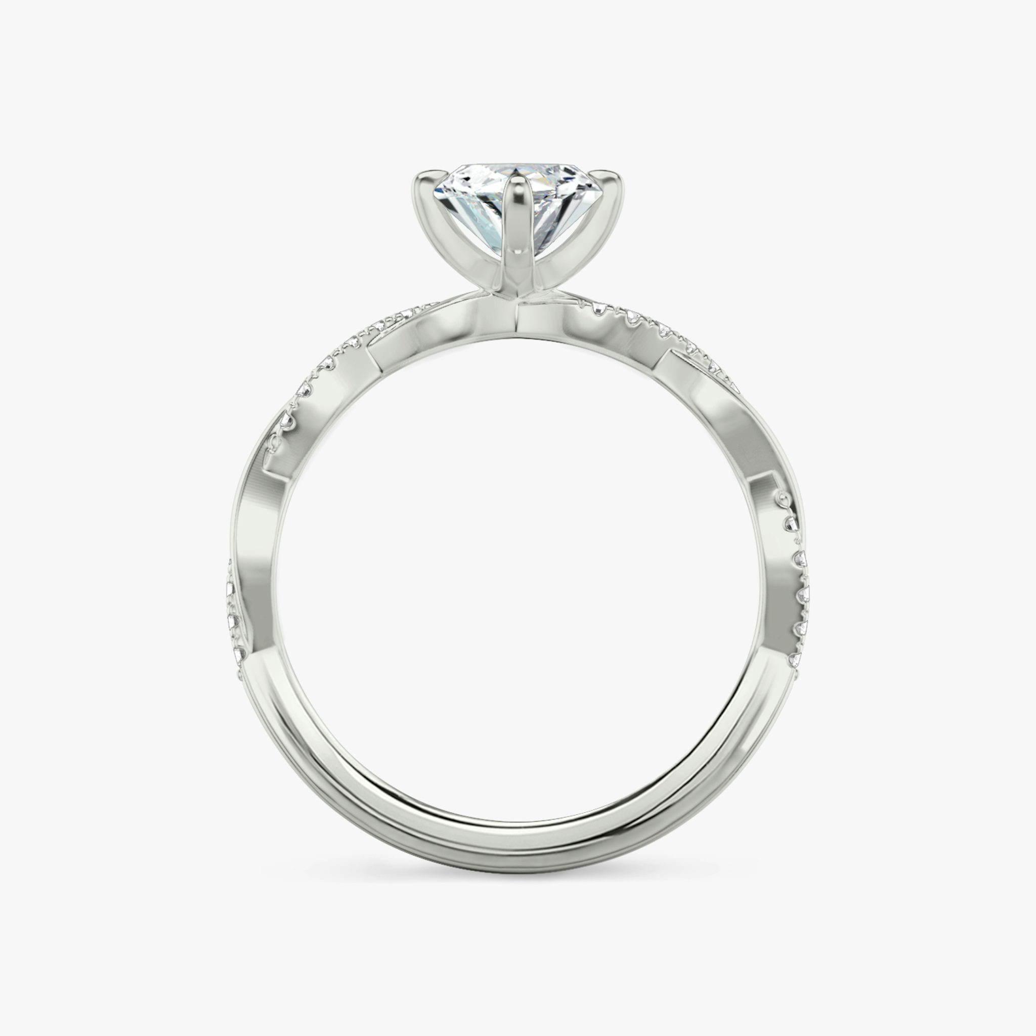 The Twisted Classic | Marquise | Platinum | bandAccent: Pavé | diamondOrientation: vertical | caratWeight: other