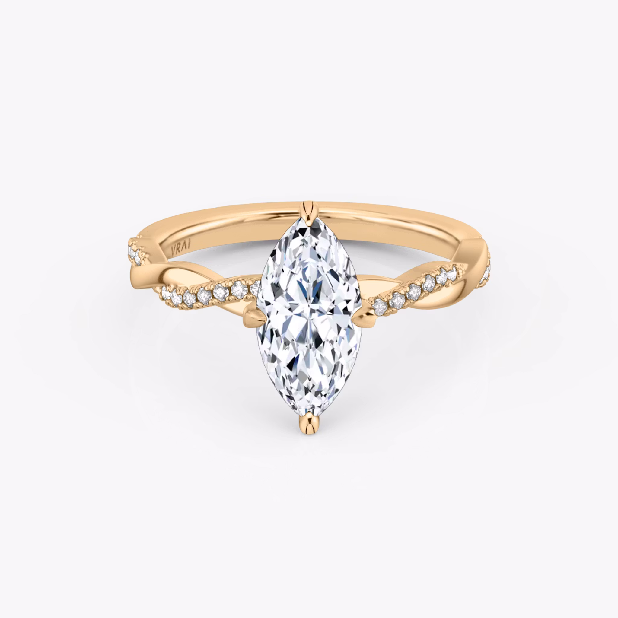 The Twisted Classic Marquise | Rose Gold