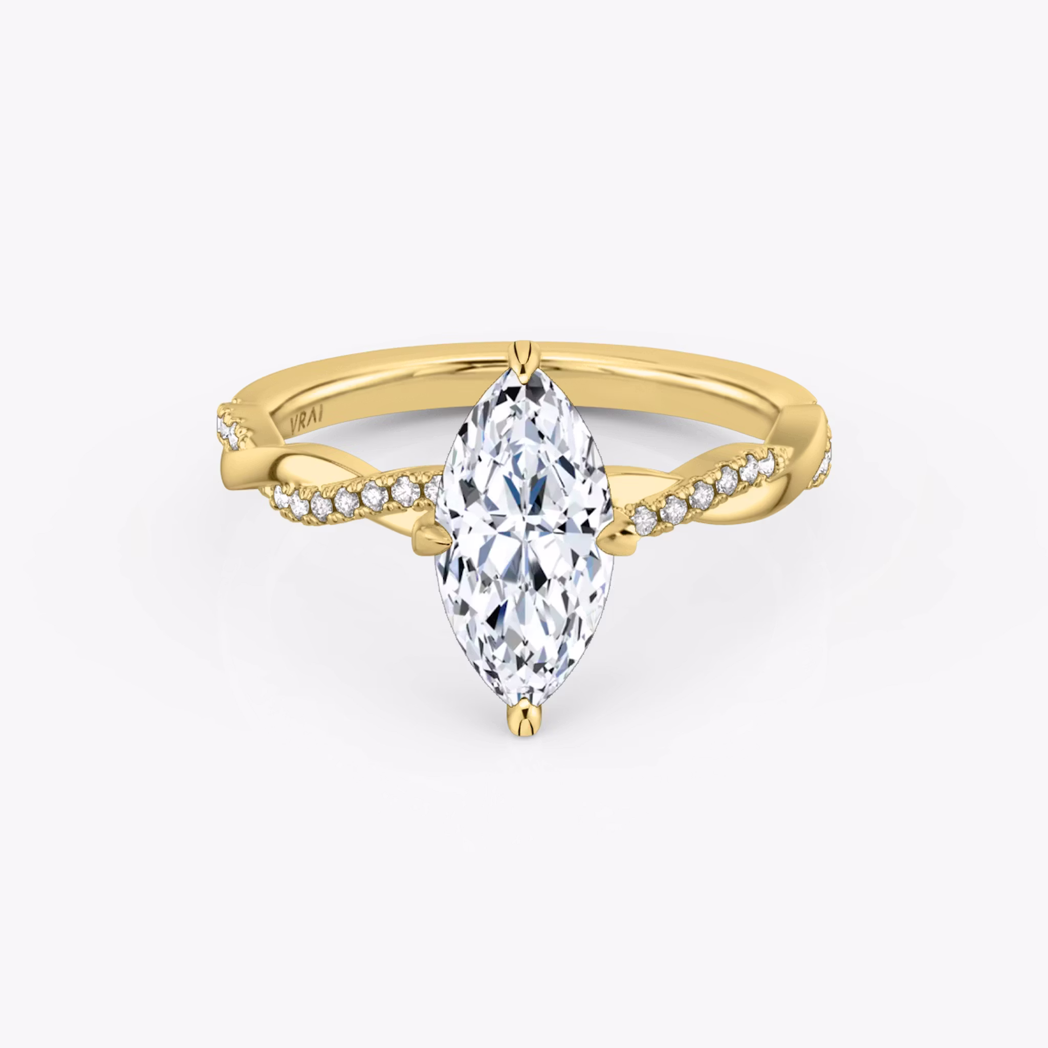 The Twisted Classic Marquise | Yellow Gold