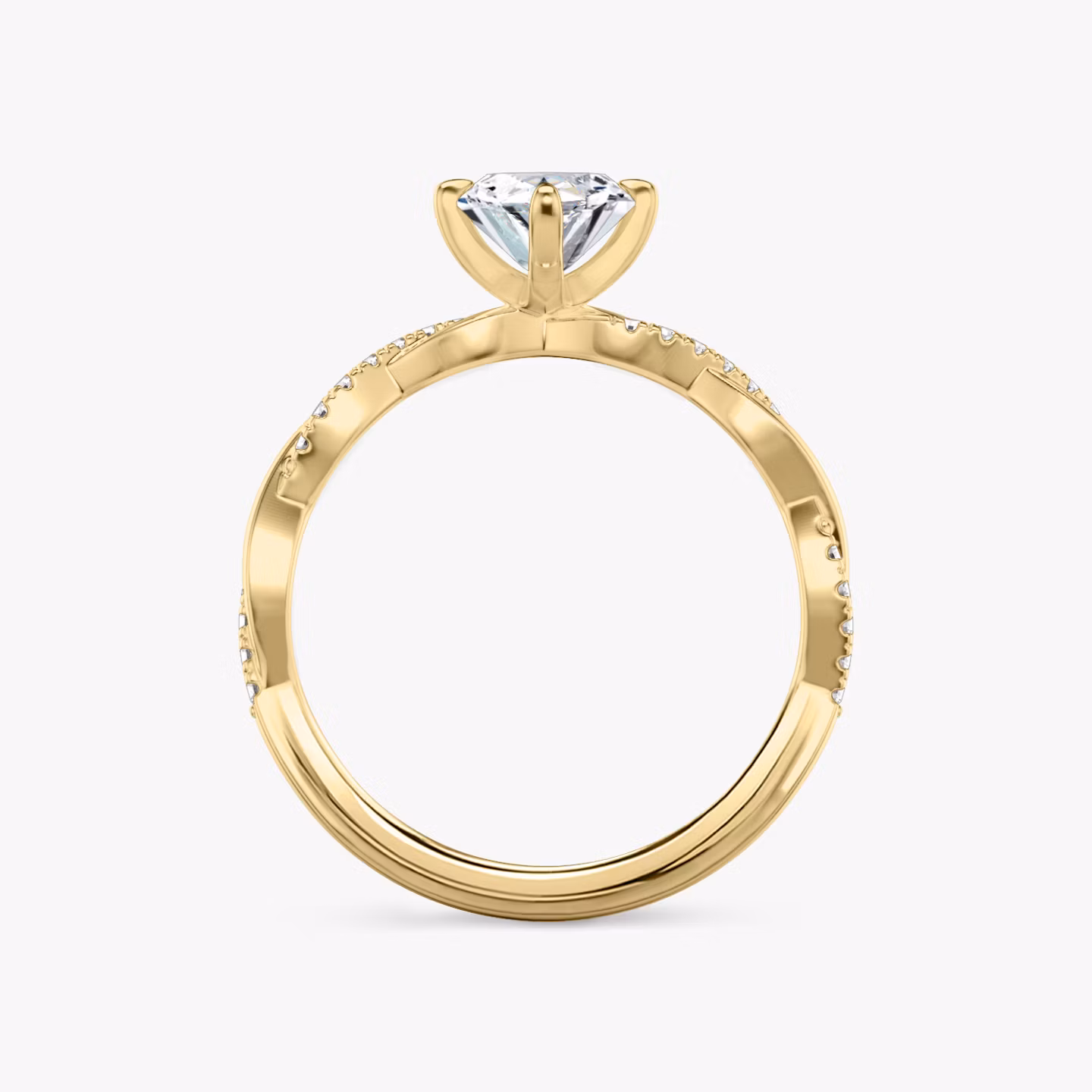 The Twisted Classic | Marquise | 18k | Yellow Gold | bandAccent: Pavé | diamondOrientation: vertical | caratWeight: other