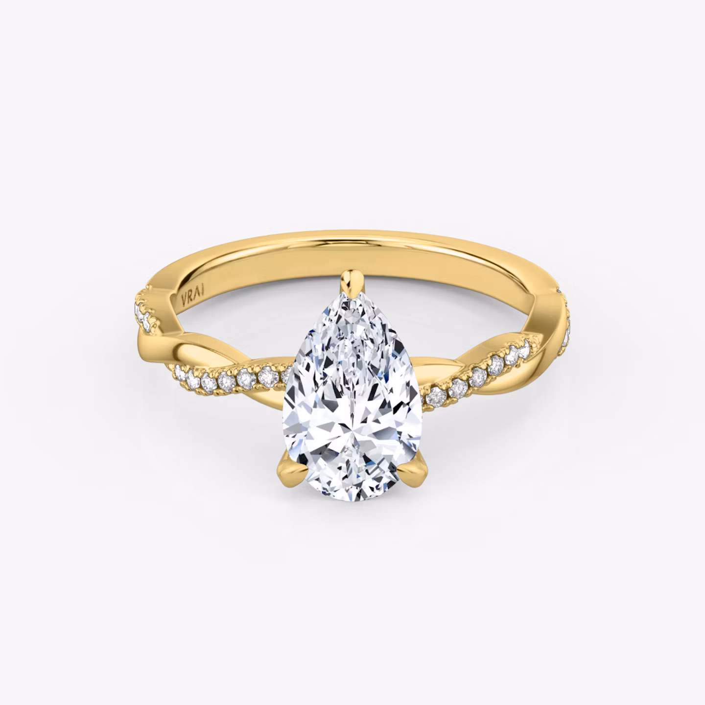 The Twisted Classic Pear | Yellow Gold