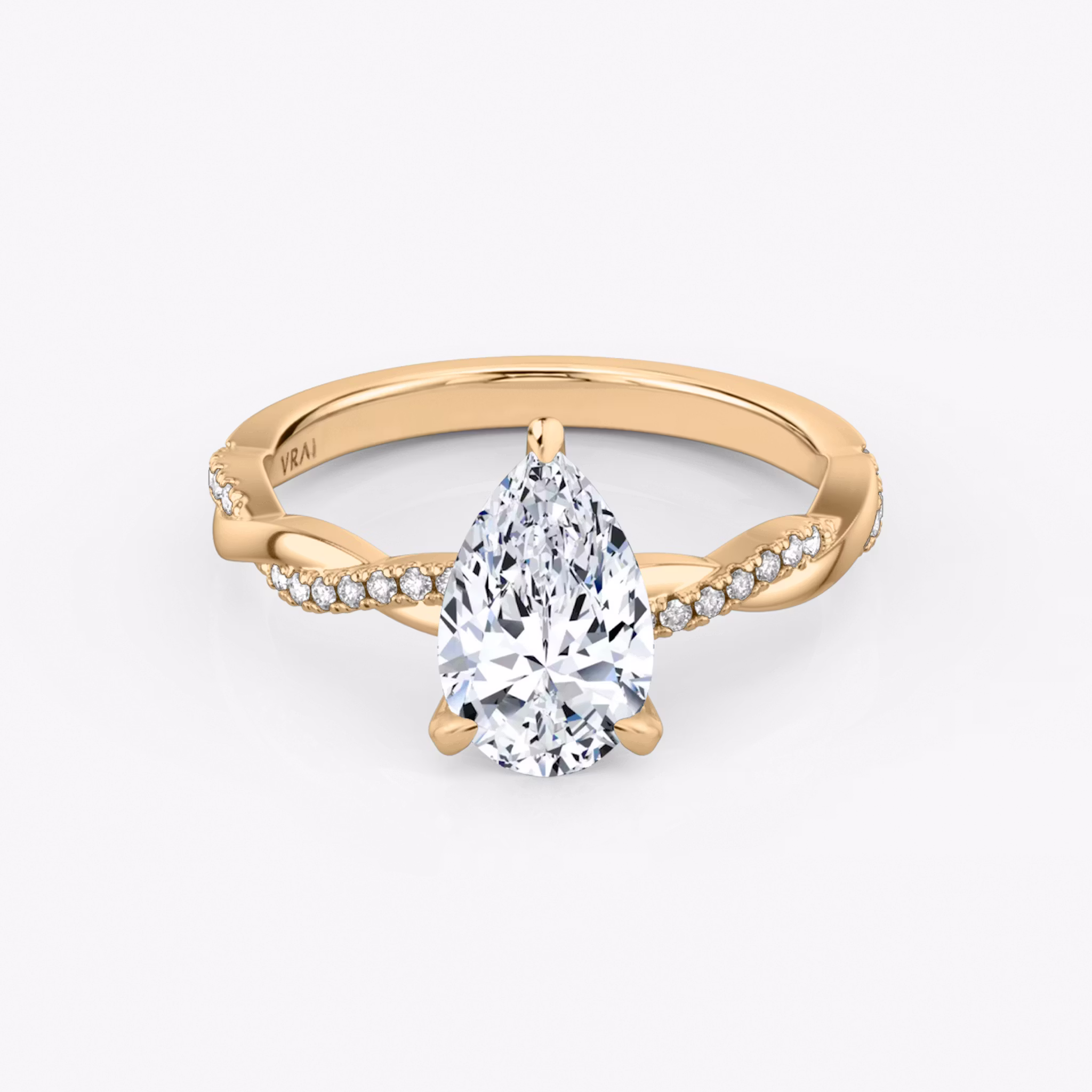 The Twisted Classic Pear | Rose Gold