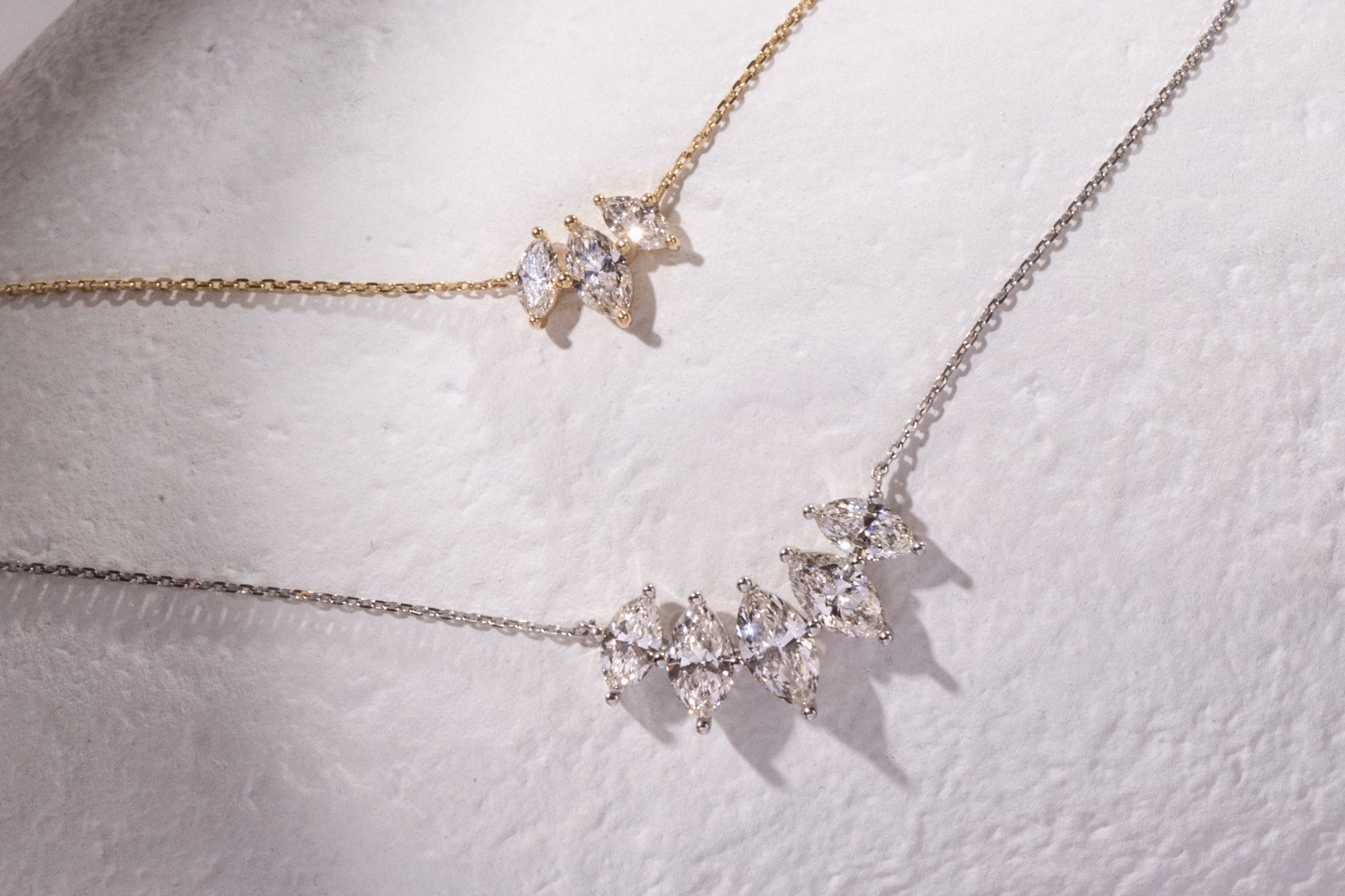 Marquise cut diamonds