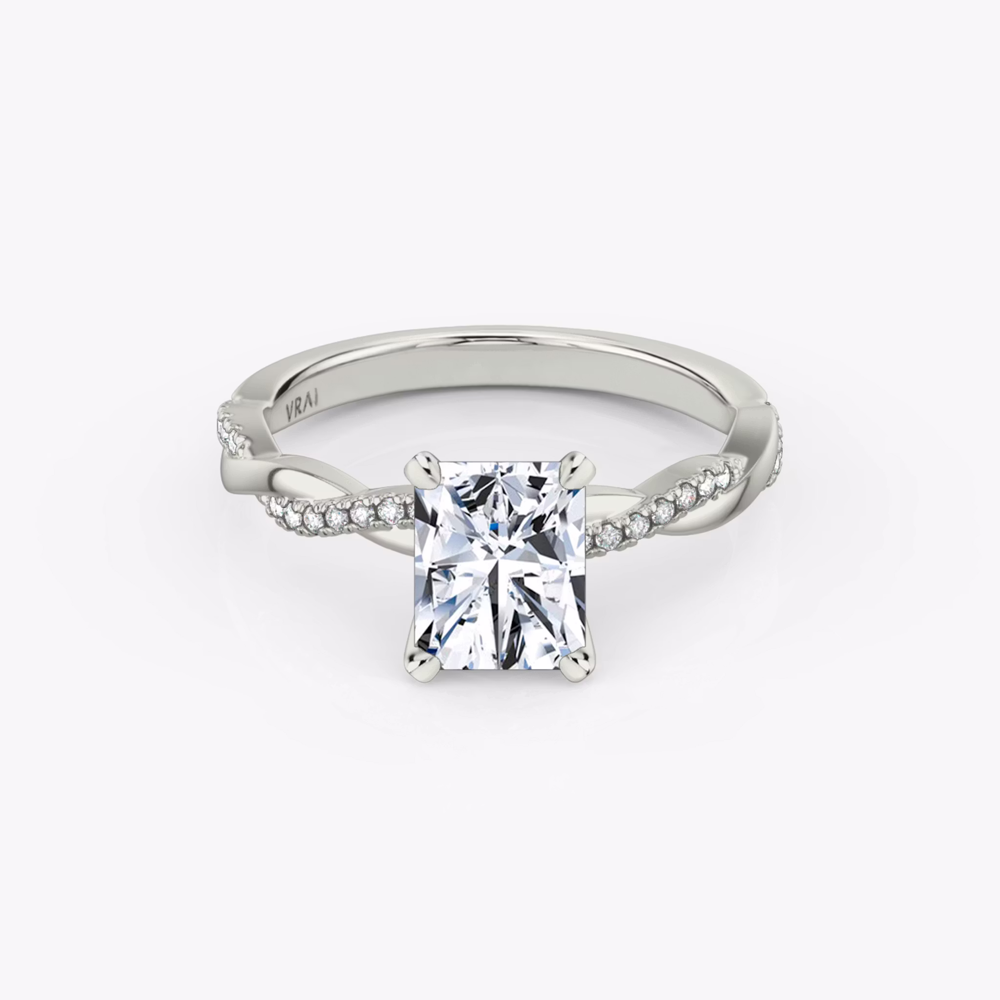 The Twisted Classic Radiant | White Gold