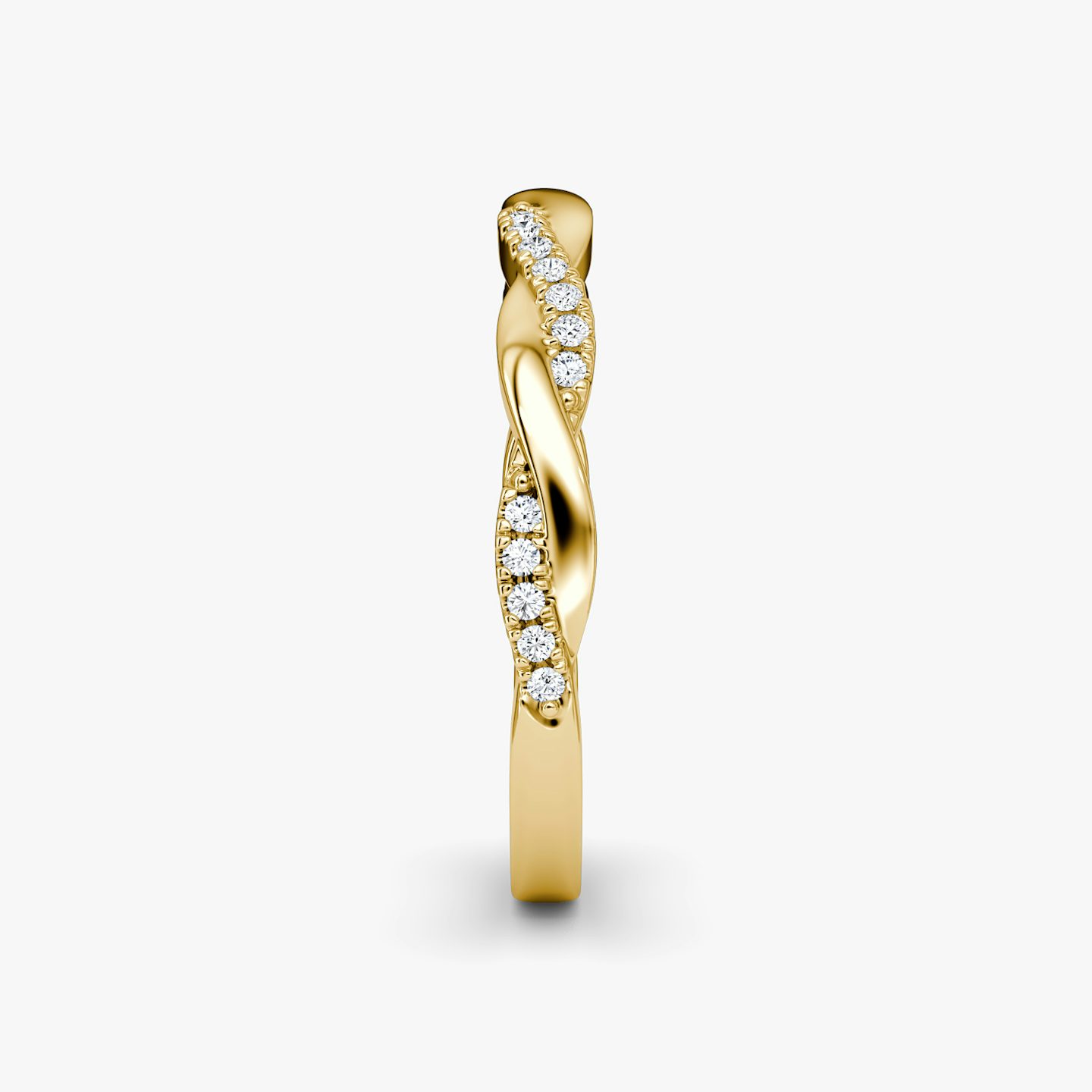 The Twisted Band | 18k | Yellow Gold | bandAccent: Pavé
