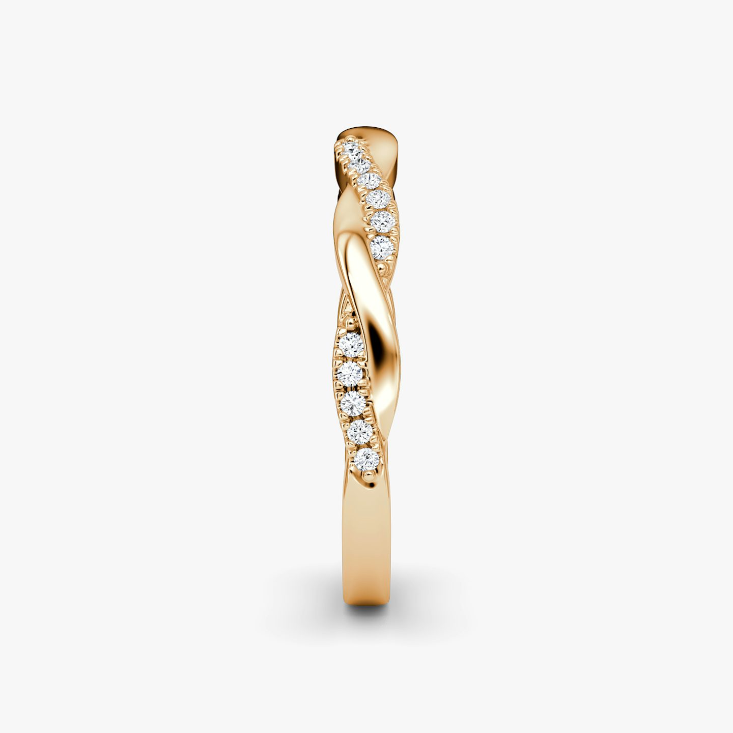 Alianza Twisted | 14k | Oro rosa | bandAccent: Pavé twisted