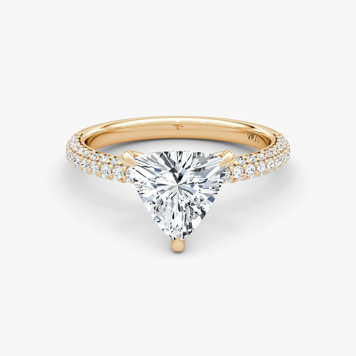 Pavé Dome | Trillant | 14k | Roségold | bandAccent: Mit Pavé-Besatz | diamondOrientation: vertical | caratWeight: other