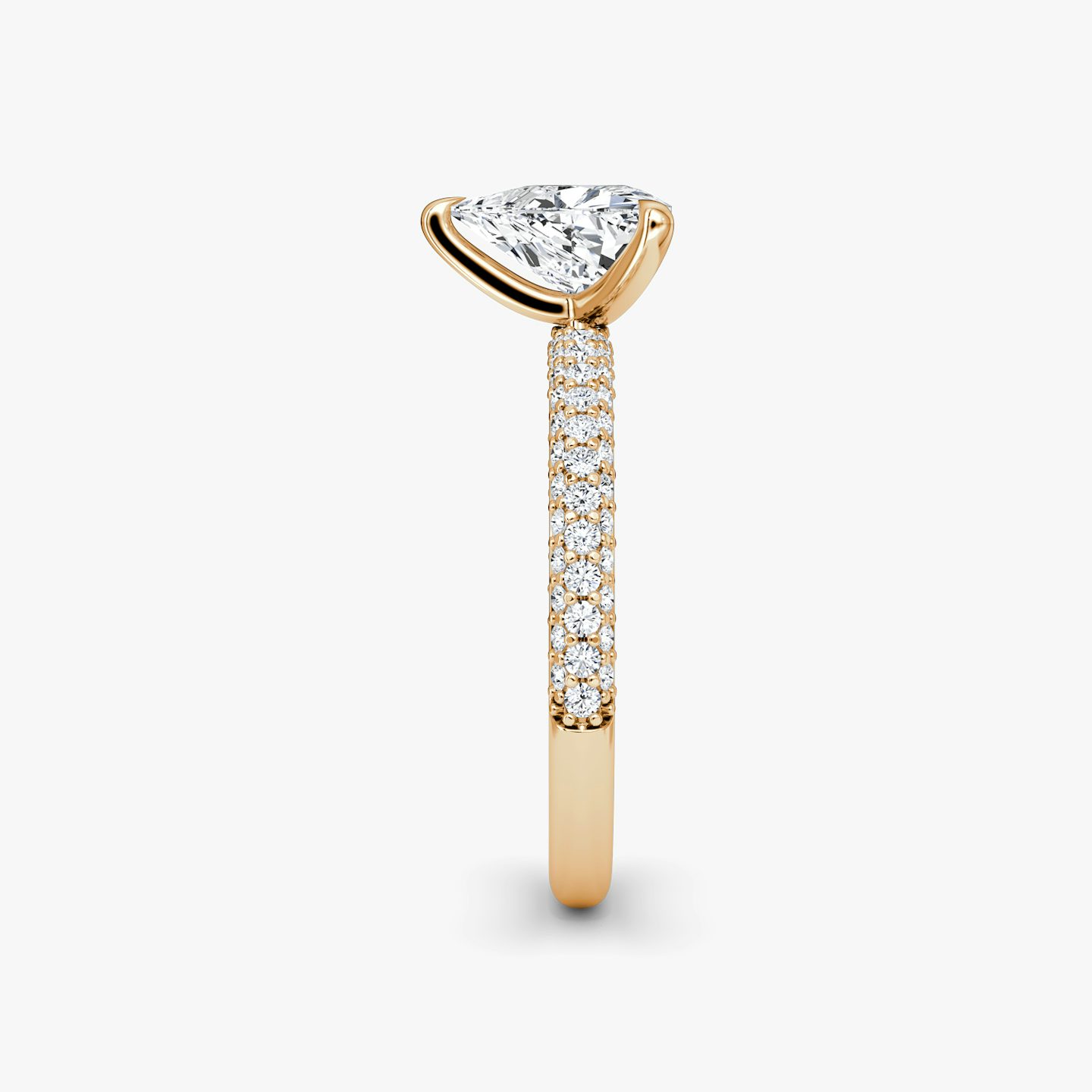 Pavé Dome | Trillant | 14k | Roségold | bandAccent: Mit Pavé-Besatz | diamondOrientation: vertical | caratWeight: other