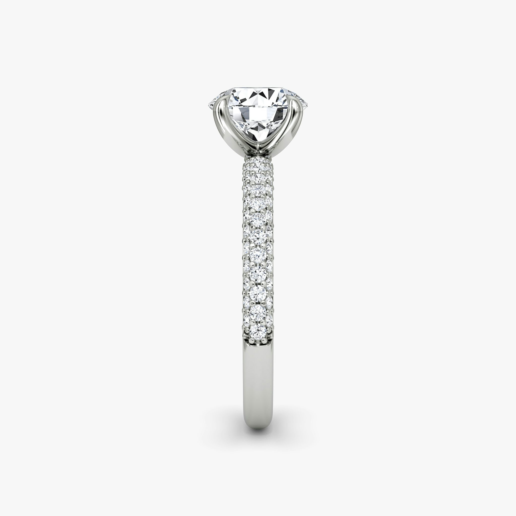 Pavé Dome | Rund | Platin | bandAccent: Mit Pavé-Besatz | caratWeight: other | diamondOrientation: vertical