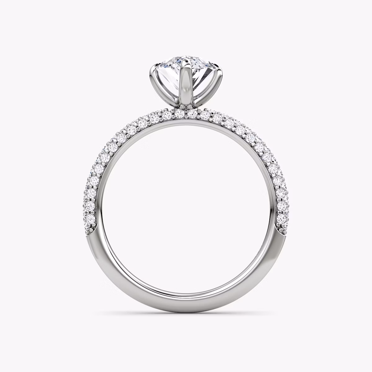 The Pavé Dome | Marquise | Platinum | bandAccent: Pavé | diamondOrientation: vertical | caratWeight: other