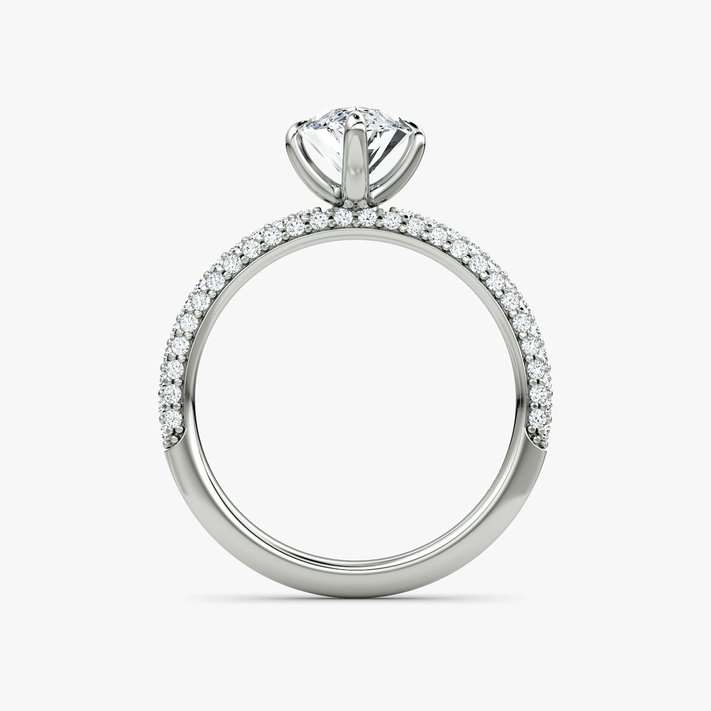 The Pavé Dome | Marquise | Platinum | bandAccent: Pavé | diamondOrientation: vertical | caratWeight: other