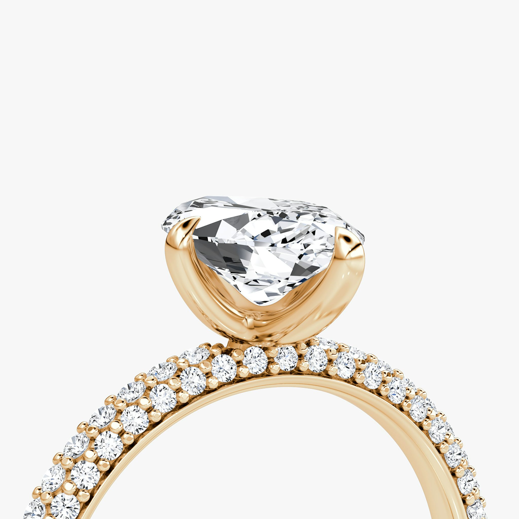 The Pavé Dome | Marquise | 14k | Rose Gold | bandAccent: Pavé | diamondOrientation: vertical | caratWeight: other