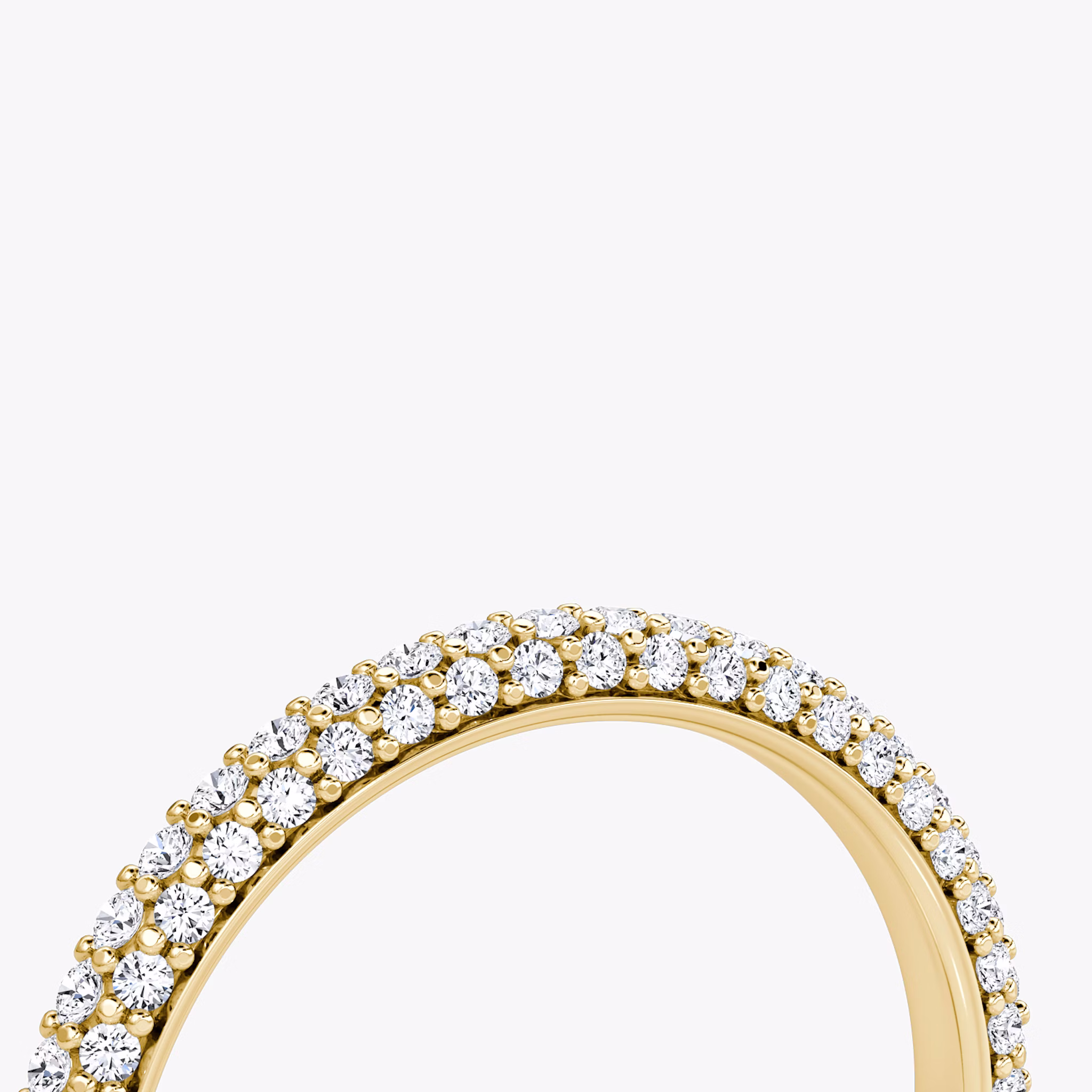 The Dome Band | 18k | Yellow Gold | bandAccent: Pavé